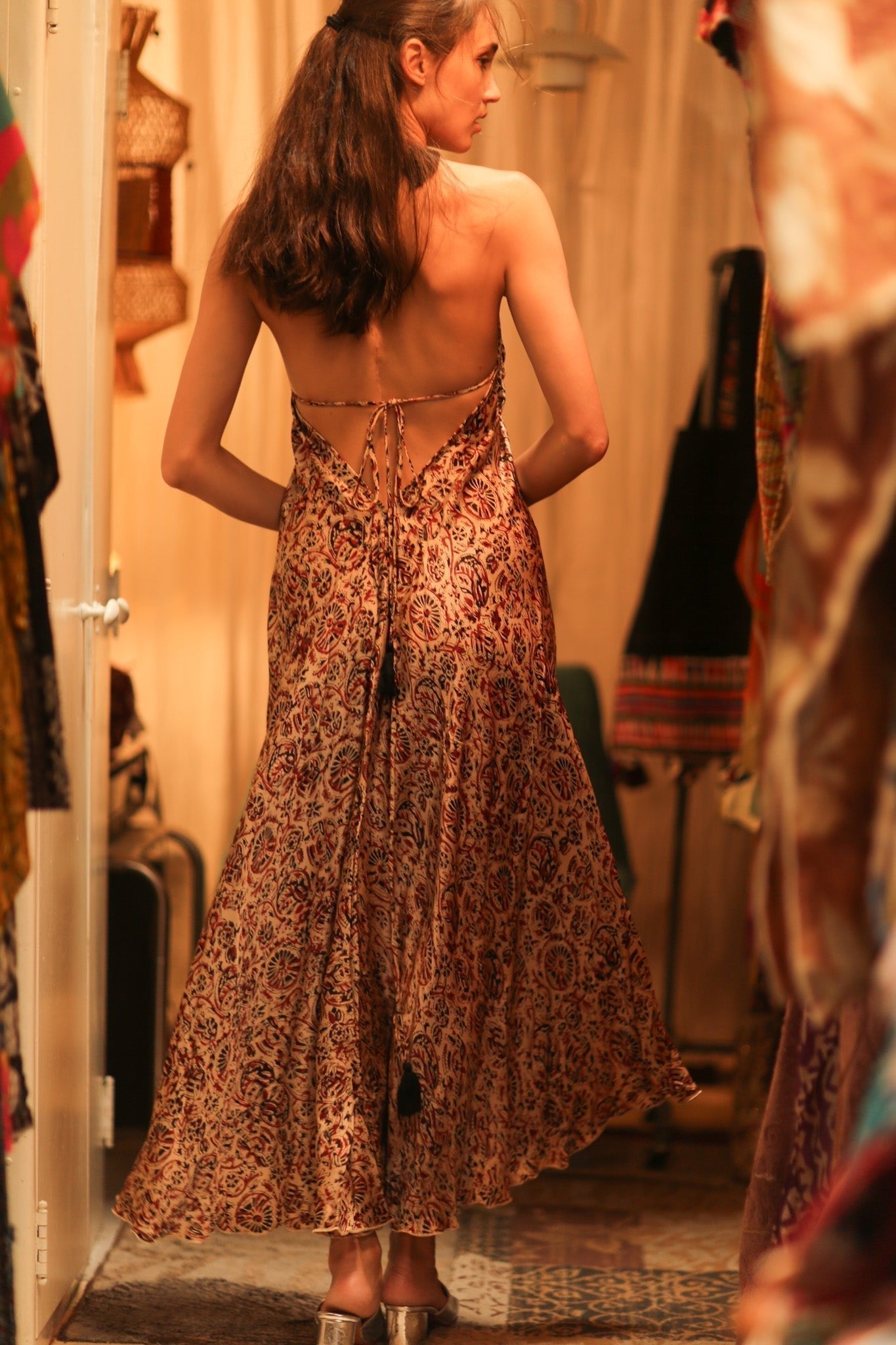SILK DRESS HANNAH INDIAN SUMMER - MOMO STUDIO BERLIN - Berlin Concept Store - sustainable & ethical fashion