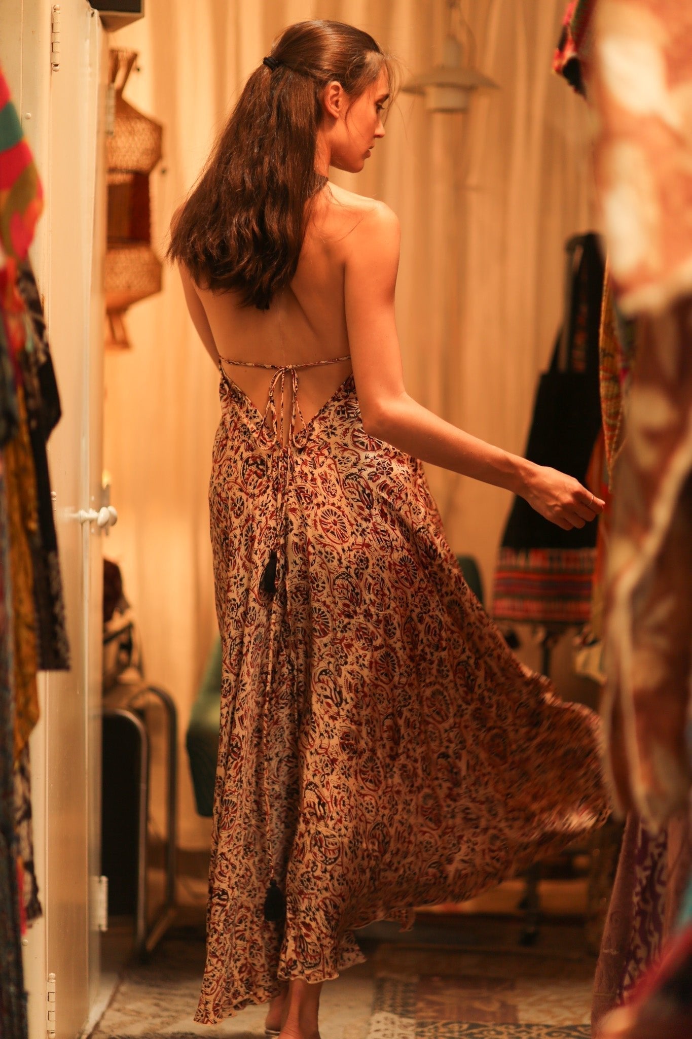 SILK DRESS HANNAH INDIAN SUMMER - MOMO STUDIO BERLIN - Berlin Concept Store - sustainable & ethical fashion