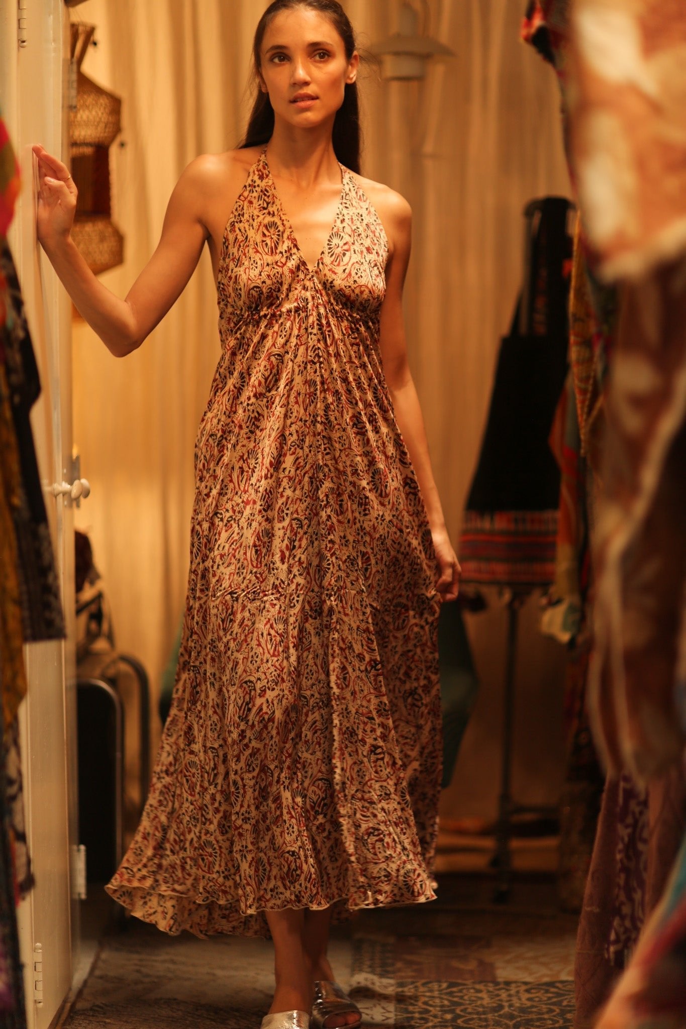 SILK DRESS HANNAH INDIAN SUMMER - MOMO STUDIO BERLIN - Berlin Concept Store - sustainable & ethical fashion