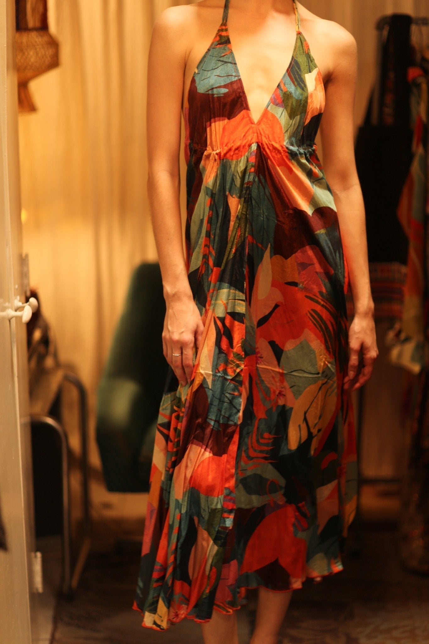SILK DRESS HANNAH JUNGLE FEVER - MOMO STUDIO BERLIN - Berlin Concept Store - sustainable & ethical fashion