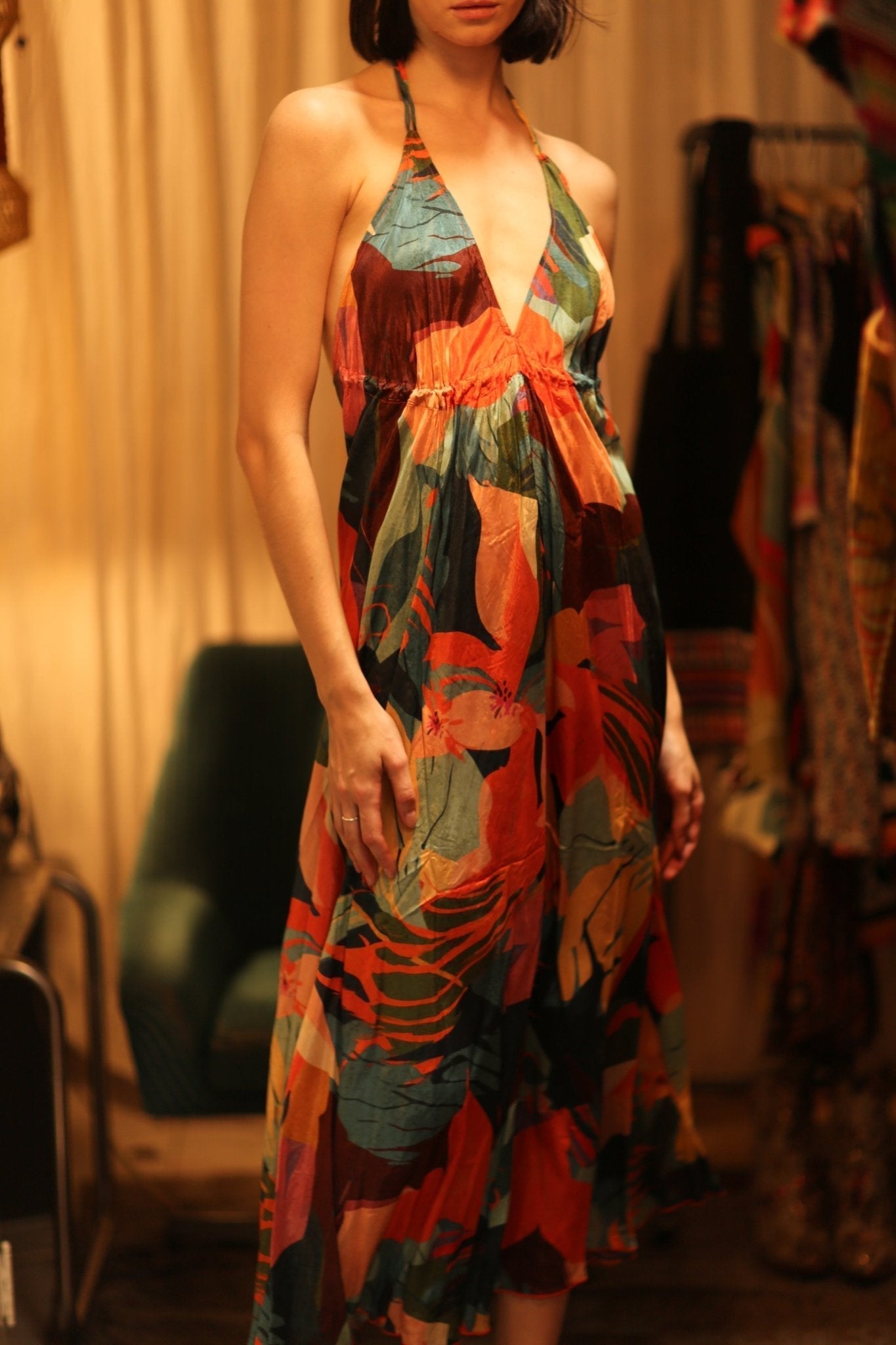SILK DRESS HANNAH JUNGLE FEVER - MOMO STUDIO BERLIN - Berlin Concept Store - sustainable & ethical fashion