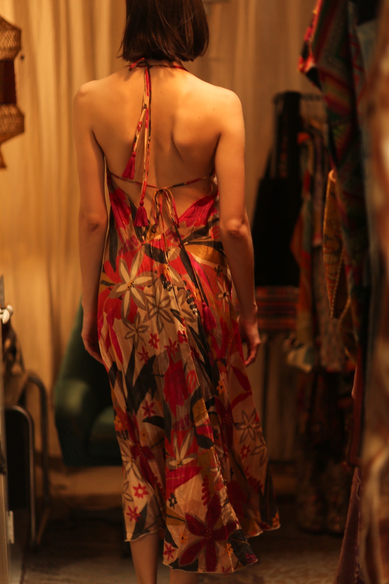 SILK DRESS HANNAH SUMMER NIGHTS - MOMO STUDIO BERLIN - Berlin Concept Store - sustainable & ethical fashion