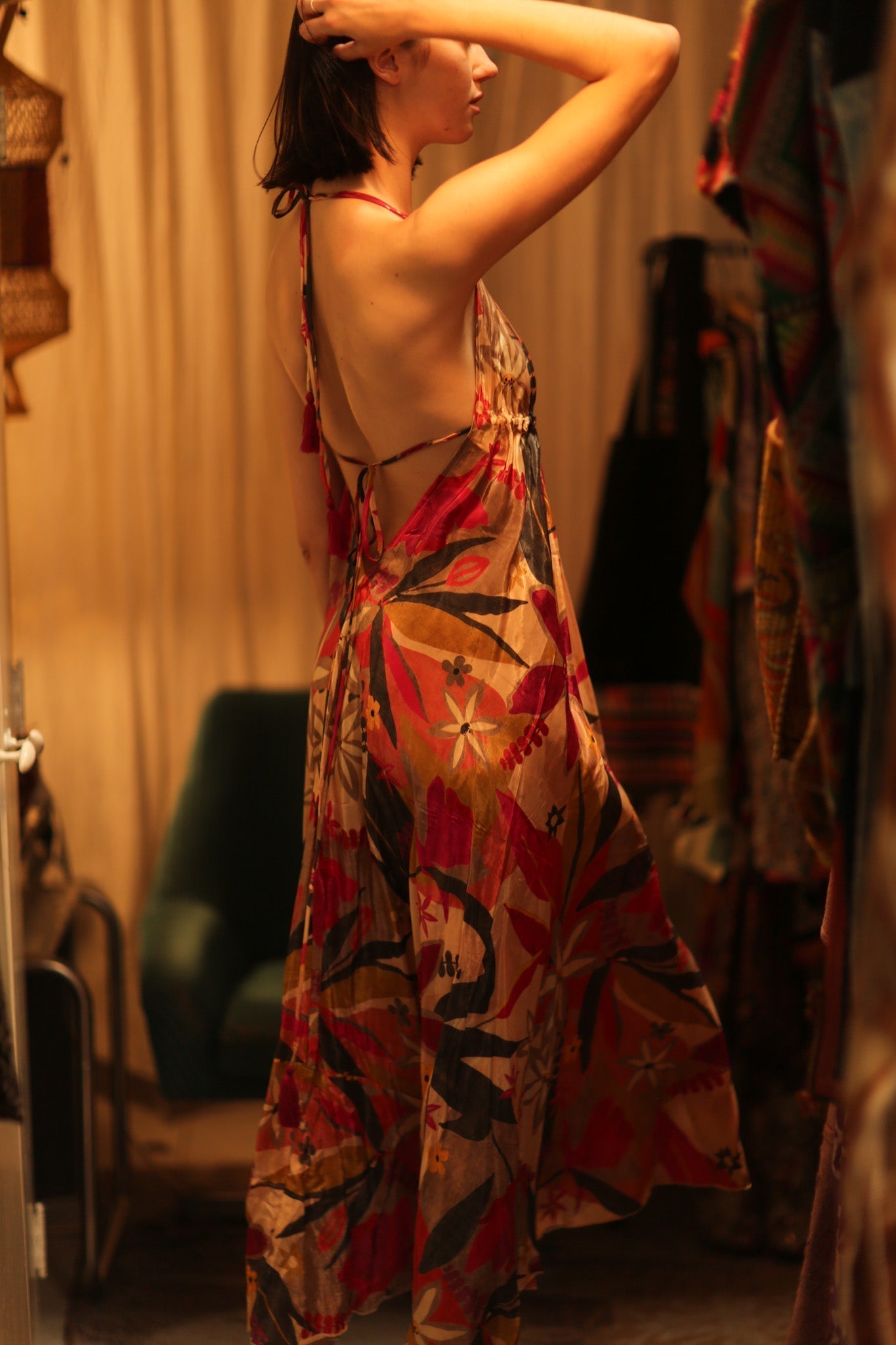 SILK DRESS HANNAH SUMMER NIGHTS - MOMO STUDIO BERLIN - Berlin Concept Store - sustainable & ethical fashion