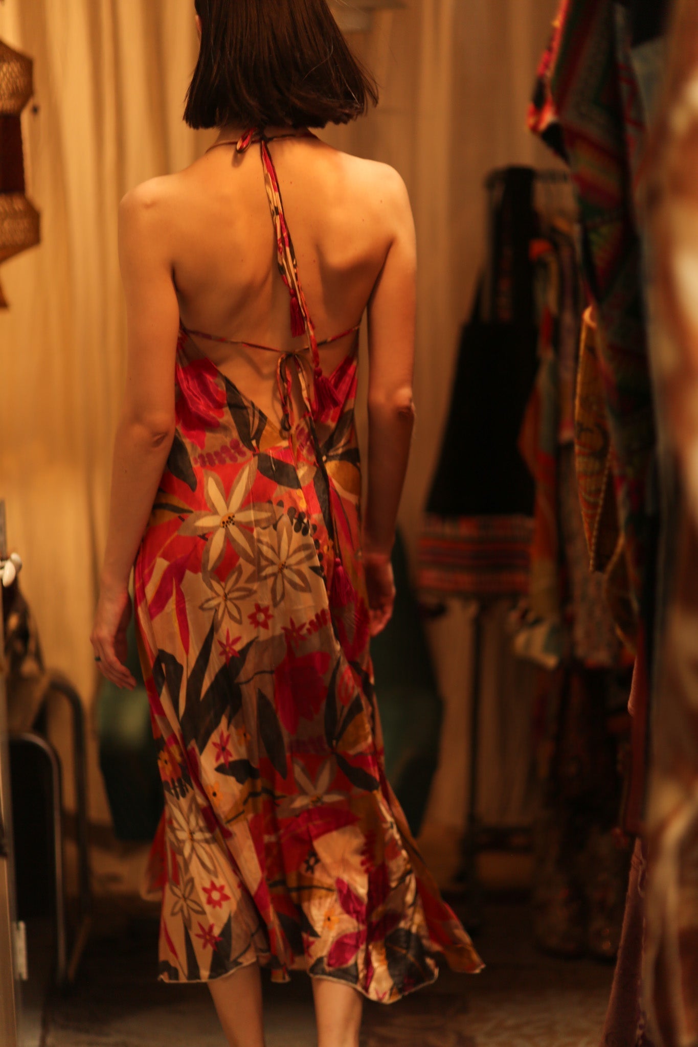 SILK DRESS HANNAH SUMMER NIGHTS - MOMO STUDIO BERLIN - Berlin Concept Store - sustainable & ethical fashion
