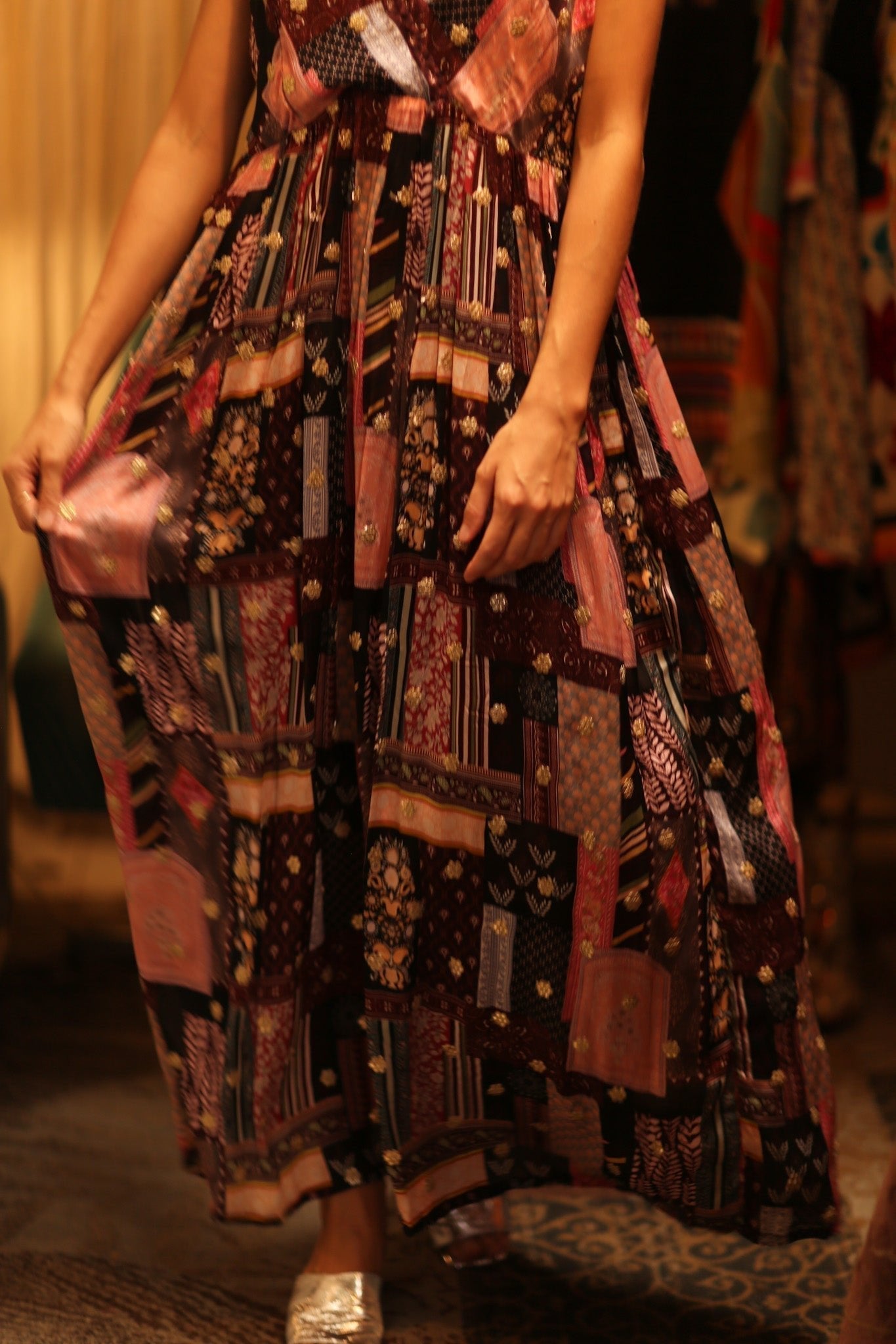 SILK DRESS LILY EMBROIDERED INDIA - MOMO STUDIO BERLIN - Berlin Concept Store - sustainable & ethical fashion