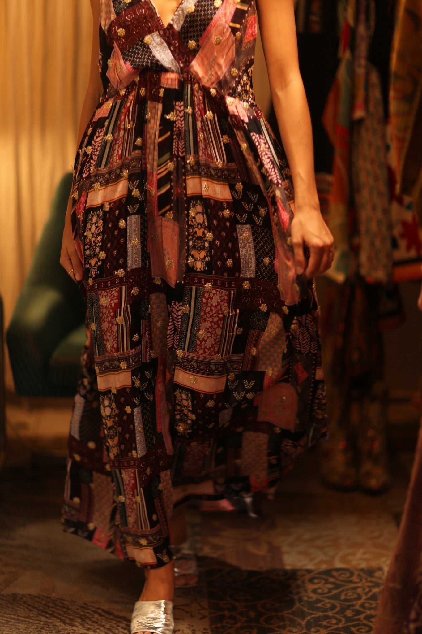 SILK DRESS LILY EMBROIDERED INDIA - MOMO STUDIO BERLIN - Berlin Concept Store - sustainable & ethical fashion