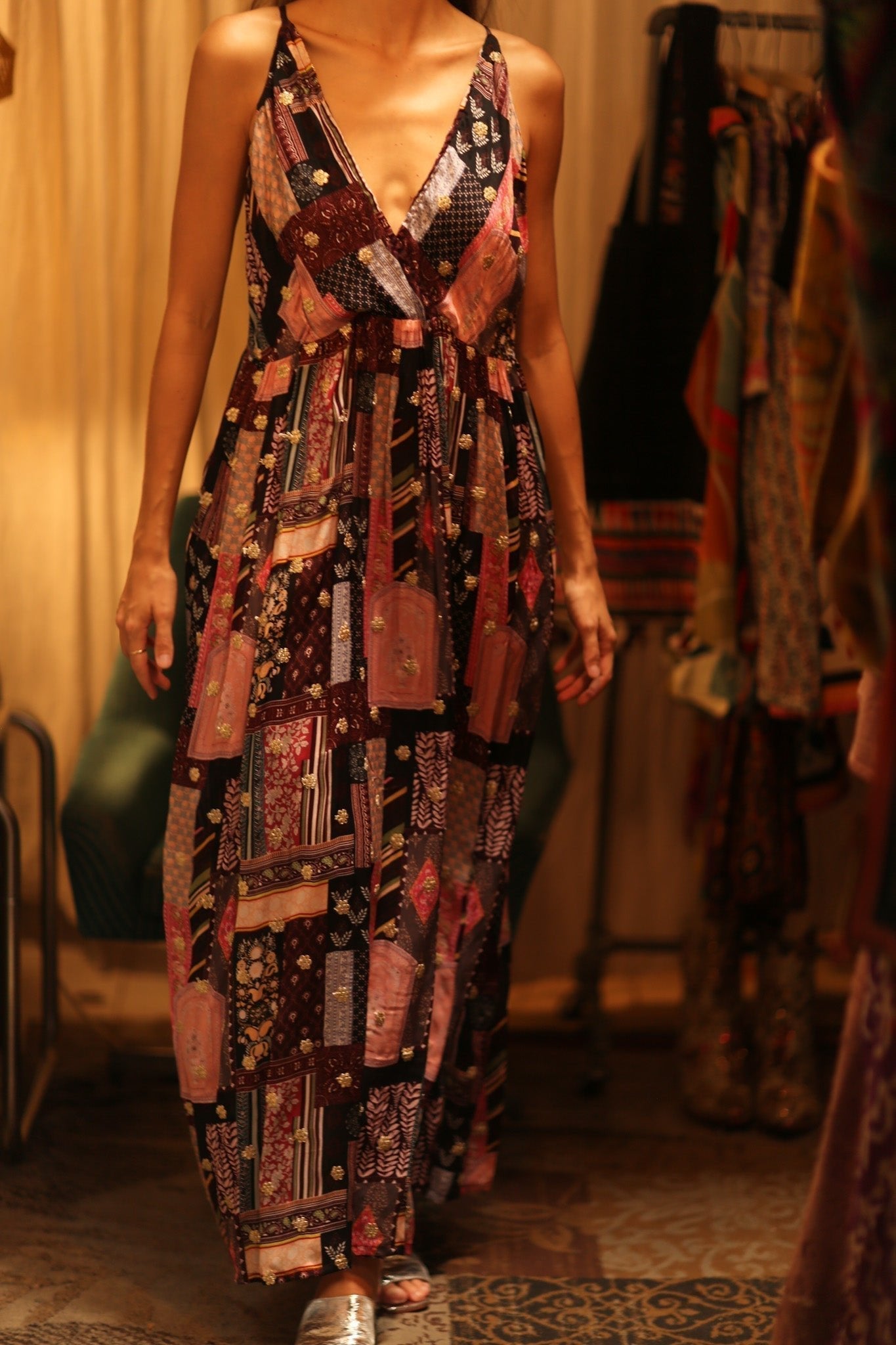 SILK DRESS LILY EMBROIDERED INDIA - MOMO STUDIO BERLIN - Berlin Concept Store - sustainable & ethical fashion