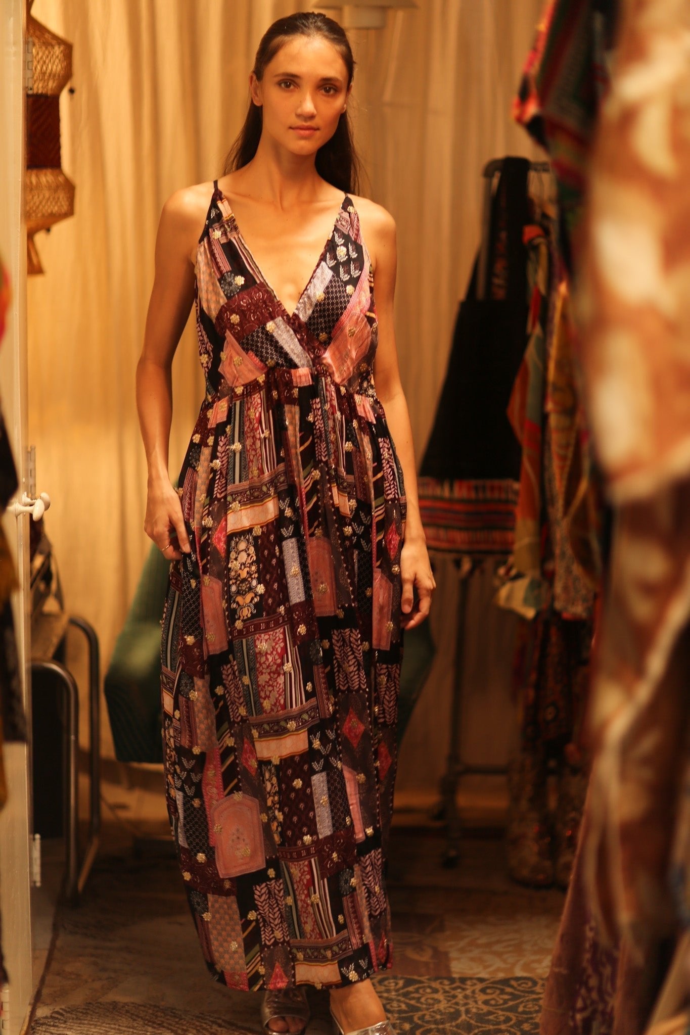 SILK DRESS LILY EMBROIDERED INDIA - MOMO STUDIO BERLIN - Berlin Concept Store - sustainable & ethical fashion