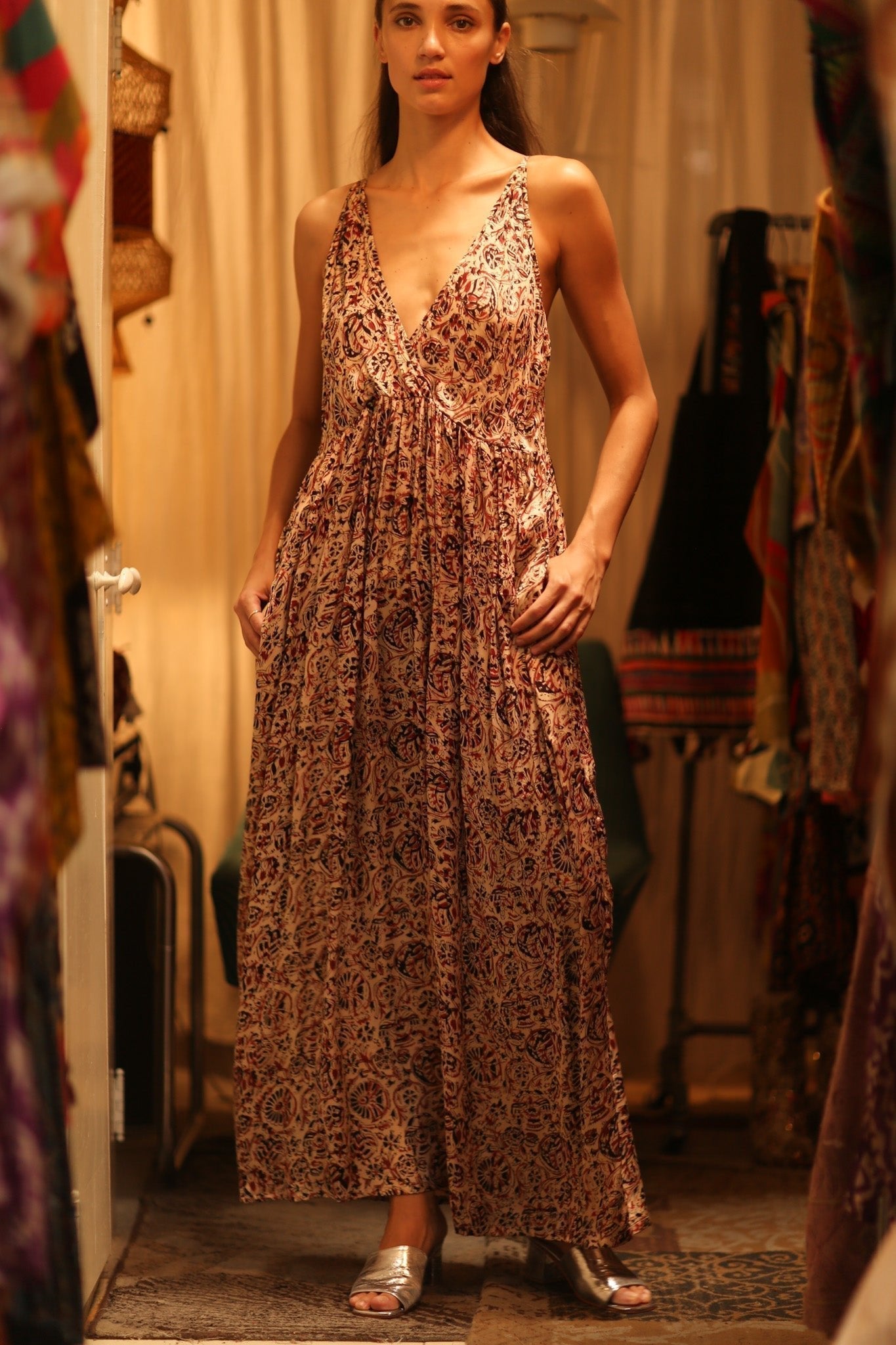 SILK DRESS LILY INDIAN SUMMER - MOMO STUDIO BERLIN - Berlin Concept Store - sustainable & ethical fashion