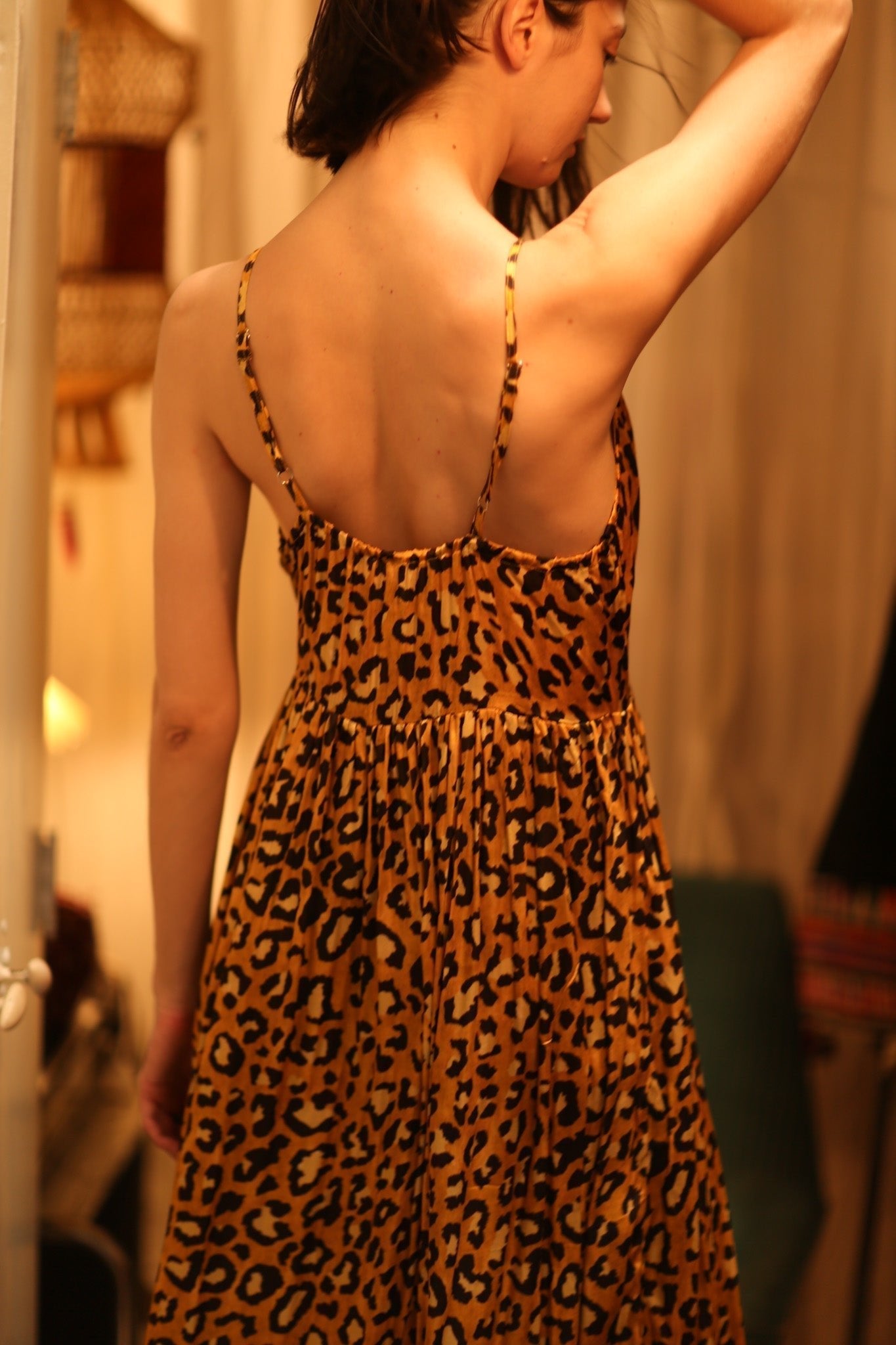 SILK DRESS LILY LEO PRINT DARK - MOMO STUDIO BERLIN - Berlin Concept Store - sustainable & ethical fashion