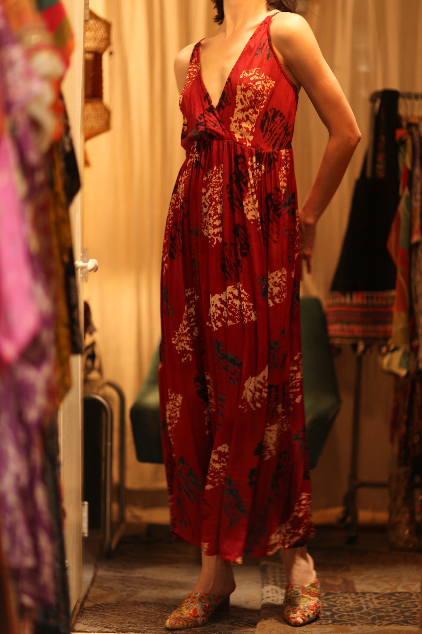 SILK DRESS LILY RED PAINTERS EDIT - MOMO STUDIO BERLIN - Berlin Concept Store - sustainable & ethical fashion