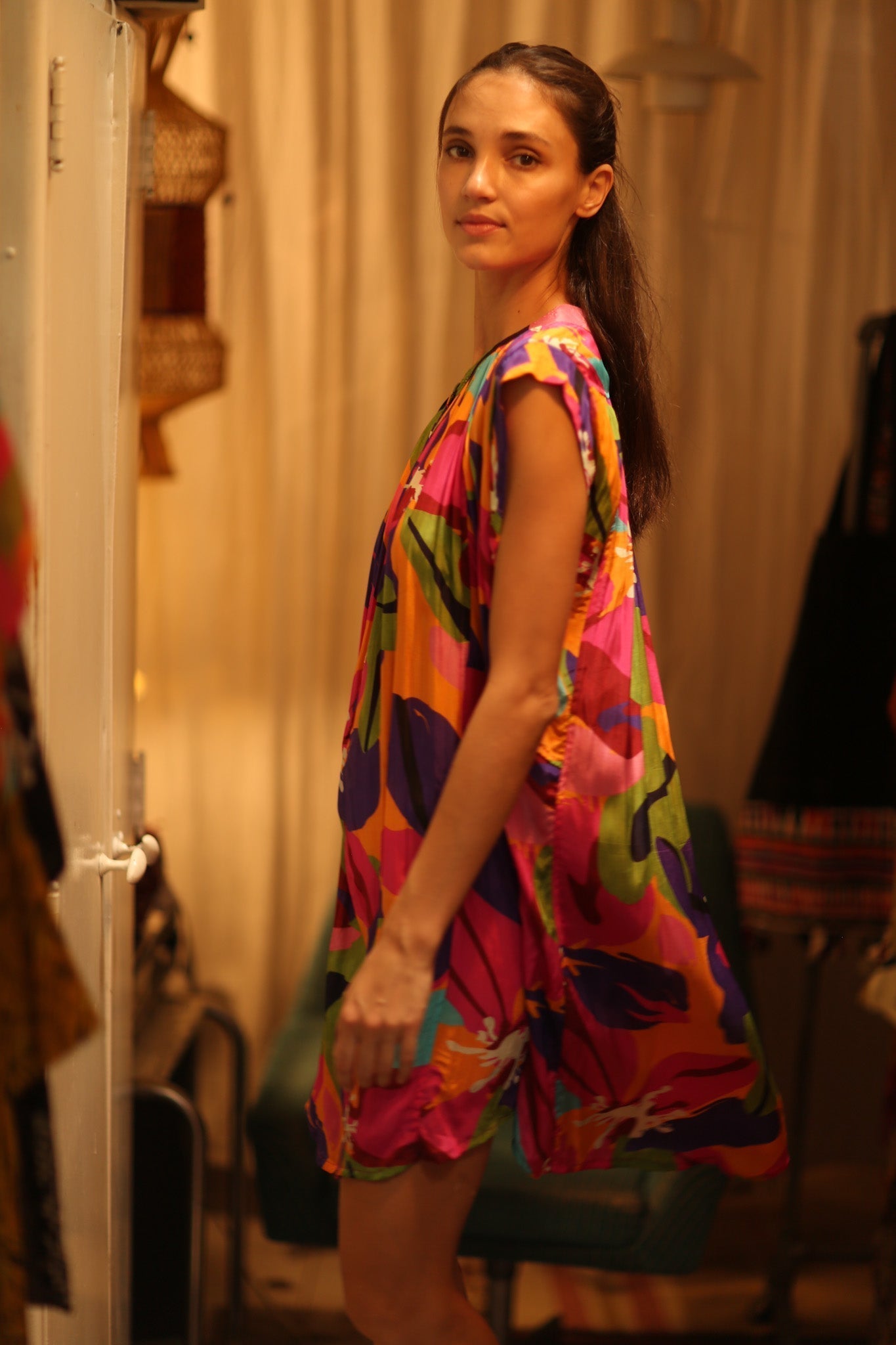 SILK DRESS MARY COLOR BOMB - MOMO STUDIO BERLIN - Berlin Concept Store - sustainable & ethical fashion