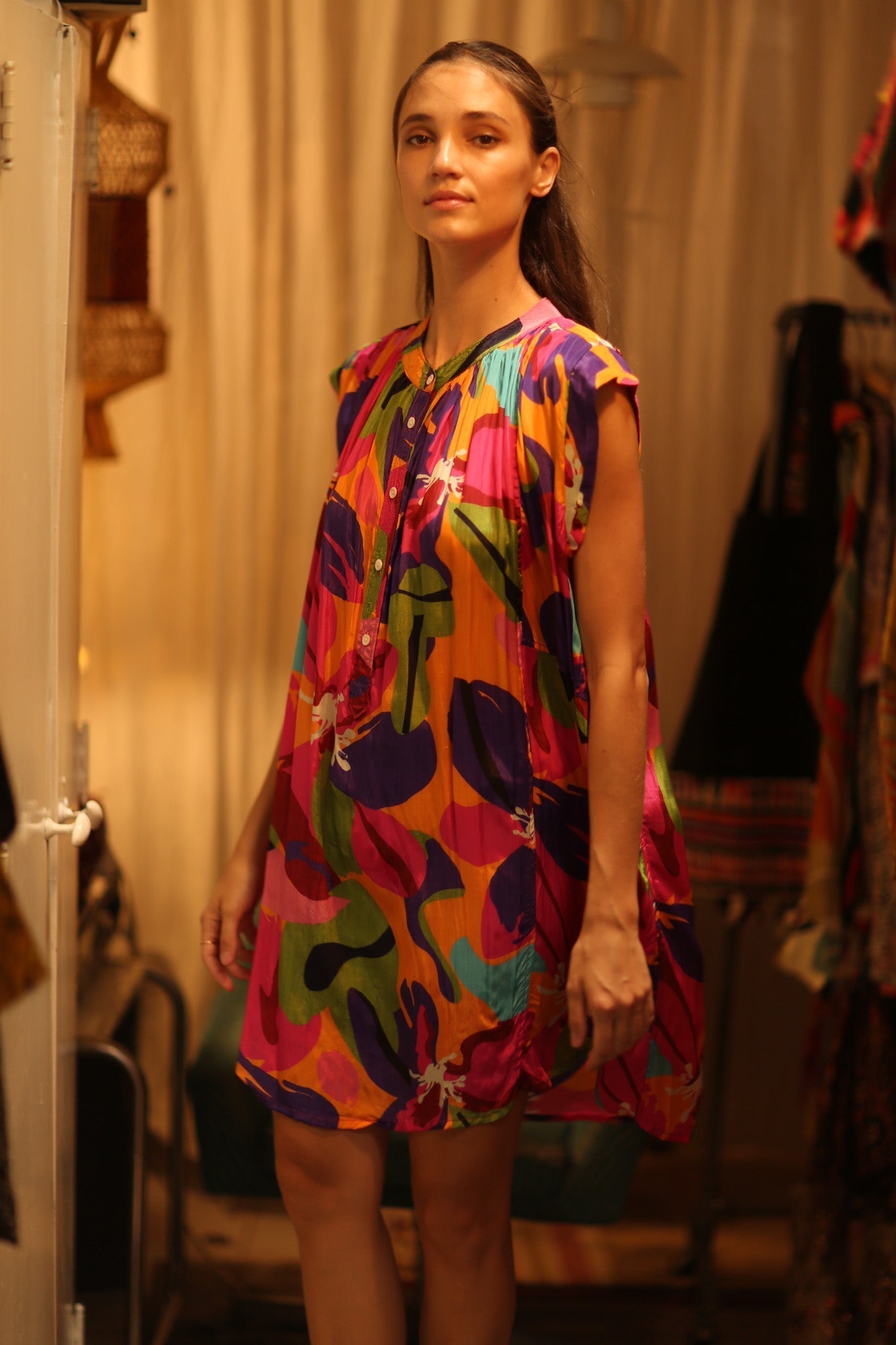 SILK DRESS MARY COLOR BOMB - MOMO STUDIO BERLIN - Berlin Concept Store - sustainable & ethical fashion