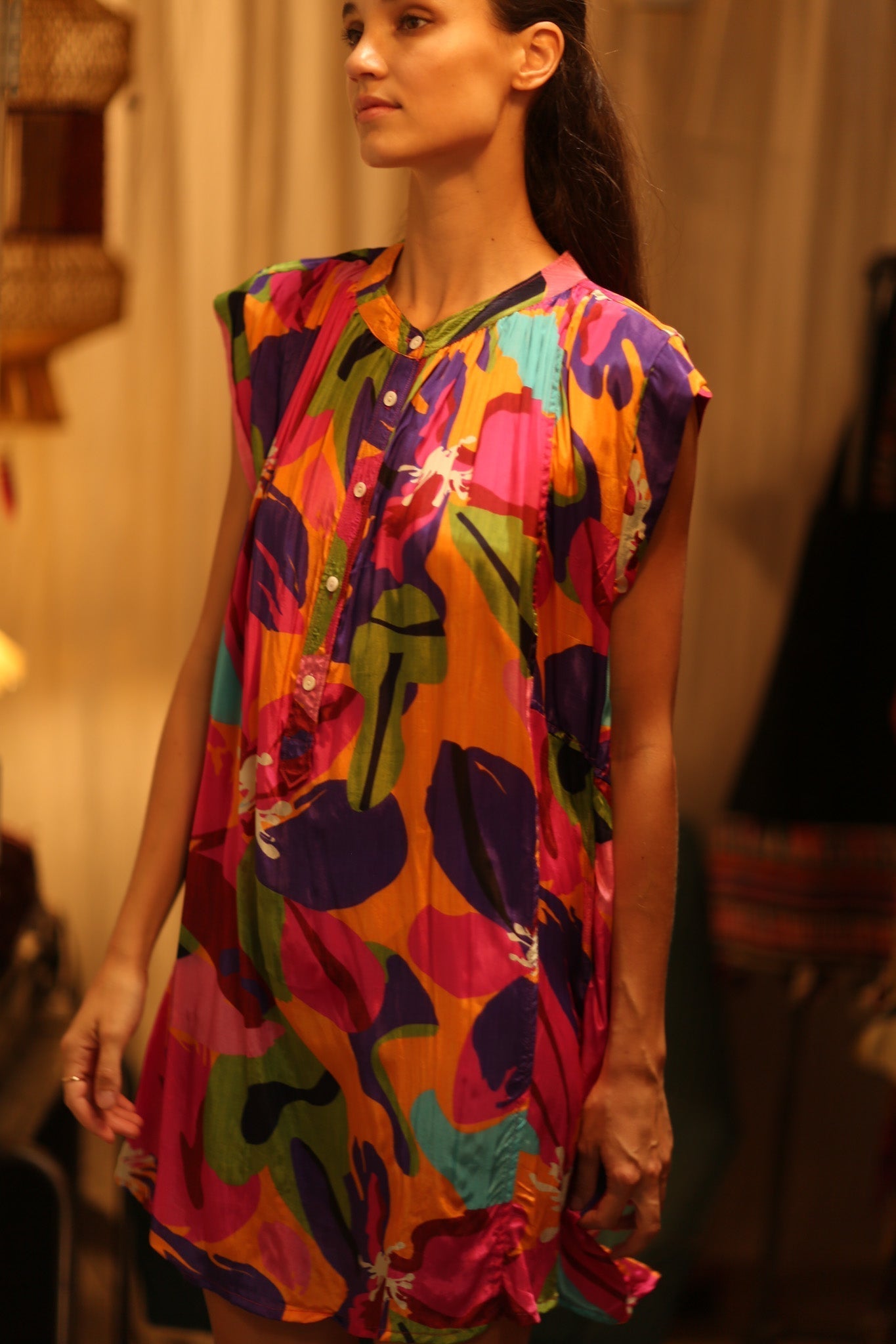SILK DRESS MARY COLOR BOMB - MOMO STUDIO BERLIN - Berlin Concept Store - sustainable & ethical fashion