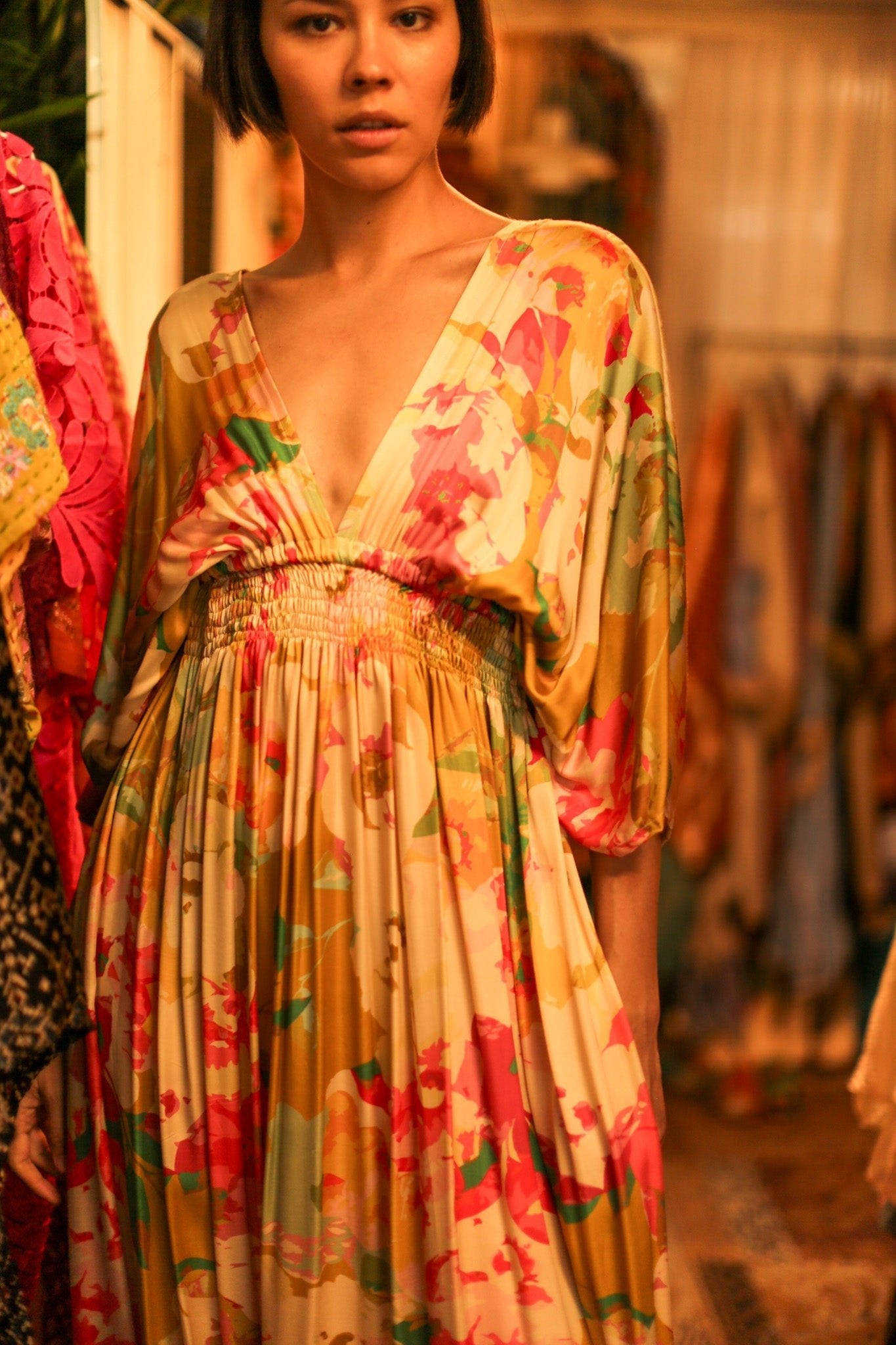 SILK DRESS PINA FLORAL - MOMO STUDIO BERLIN - Berlin Concept Store - sustainable & ethical fashion