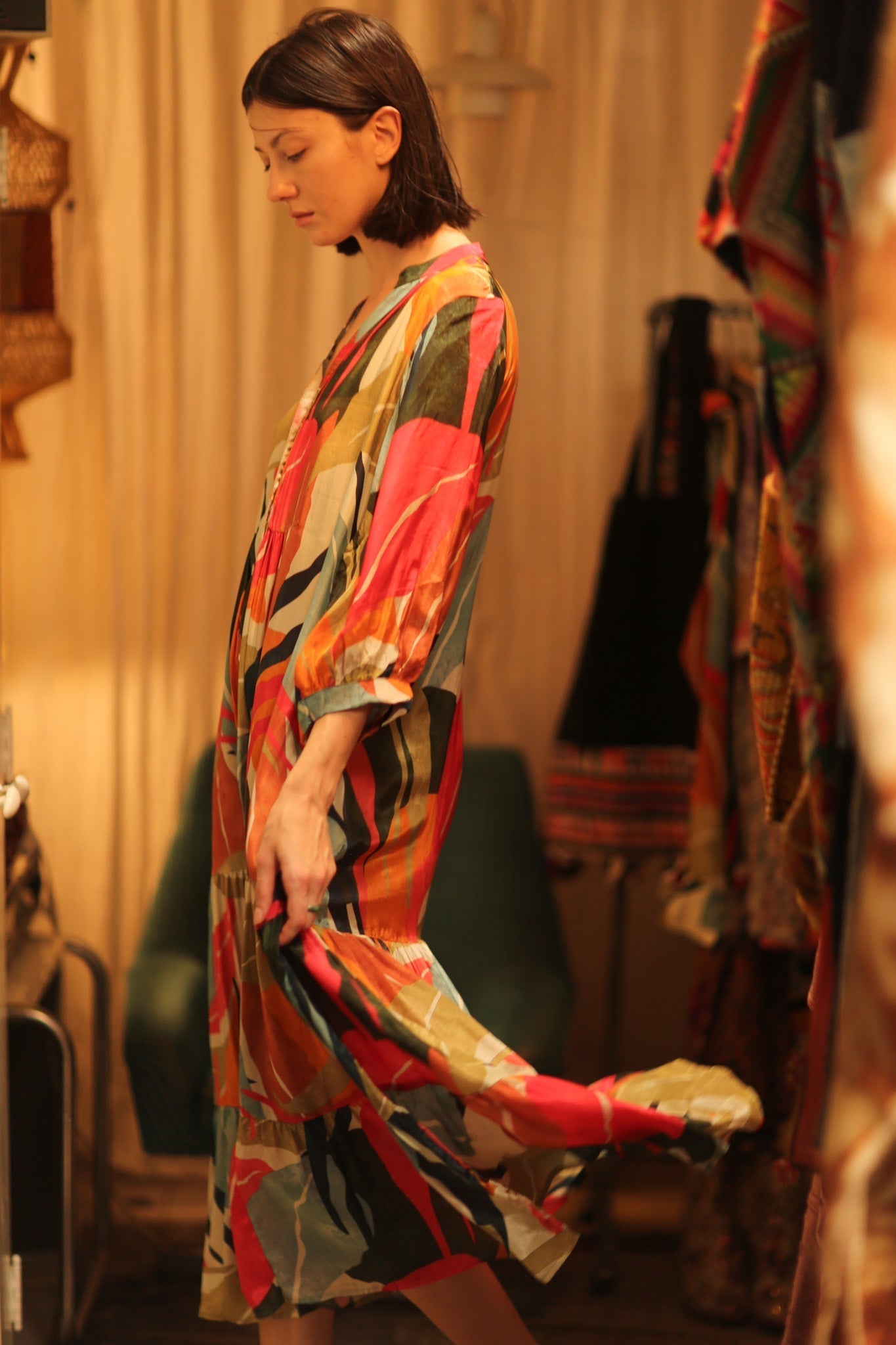 SILK DRESS SUSIE BALI NIGHTS - MOMO STUDIO BERLIN - Berlin Concept Store - sustainable & ethical fashion