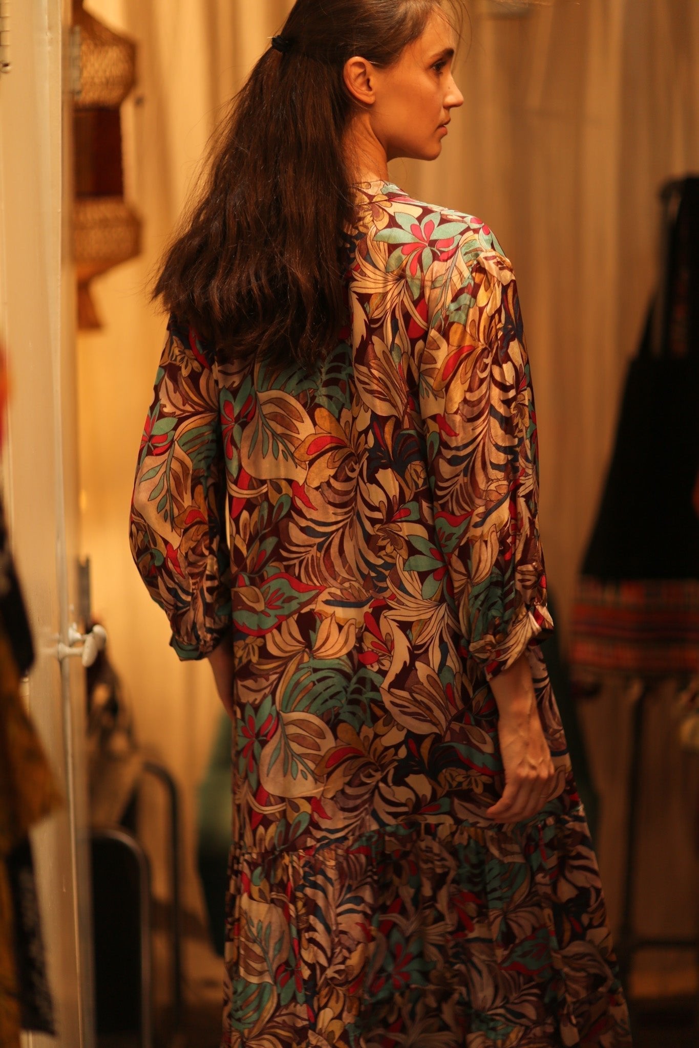 SILK DRESS SUSIE BROWN JUNGLE FEVER - MOMO STUDIO BERLIN - Berlin Concept Store - sustainable & ethical fashion