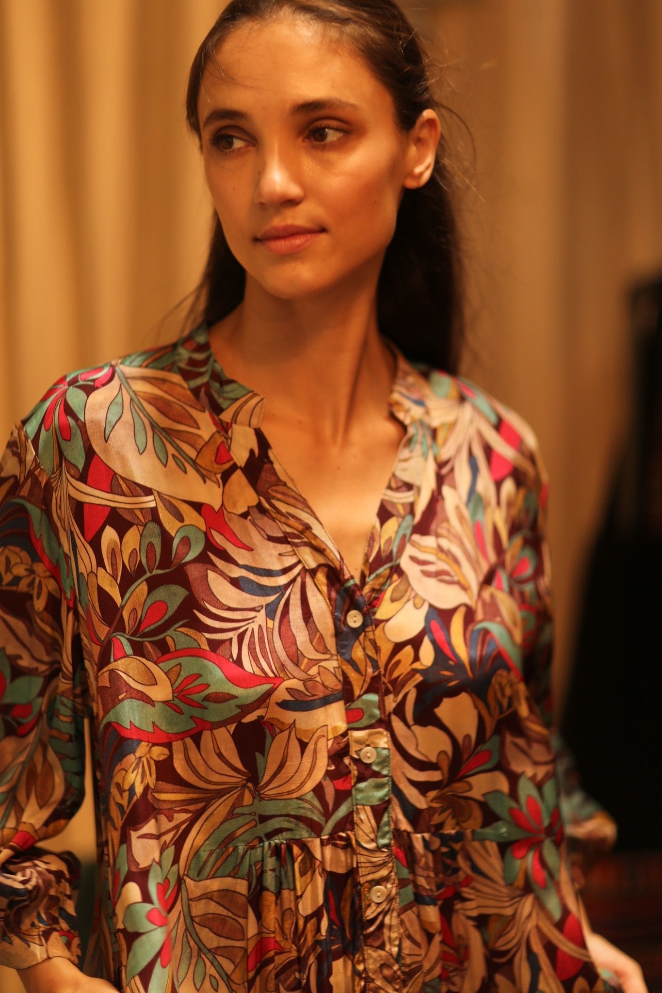 SILK DRESS SUSIE BROWN JUNGLE FEVER - MOMO STUDIO BERLIN - Berlin Concept Store - sustainable & ethical fashion