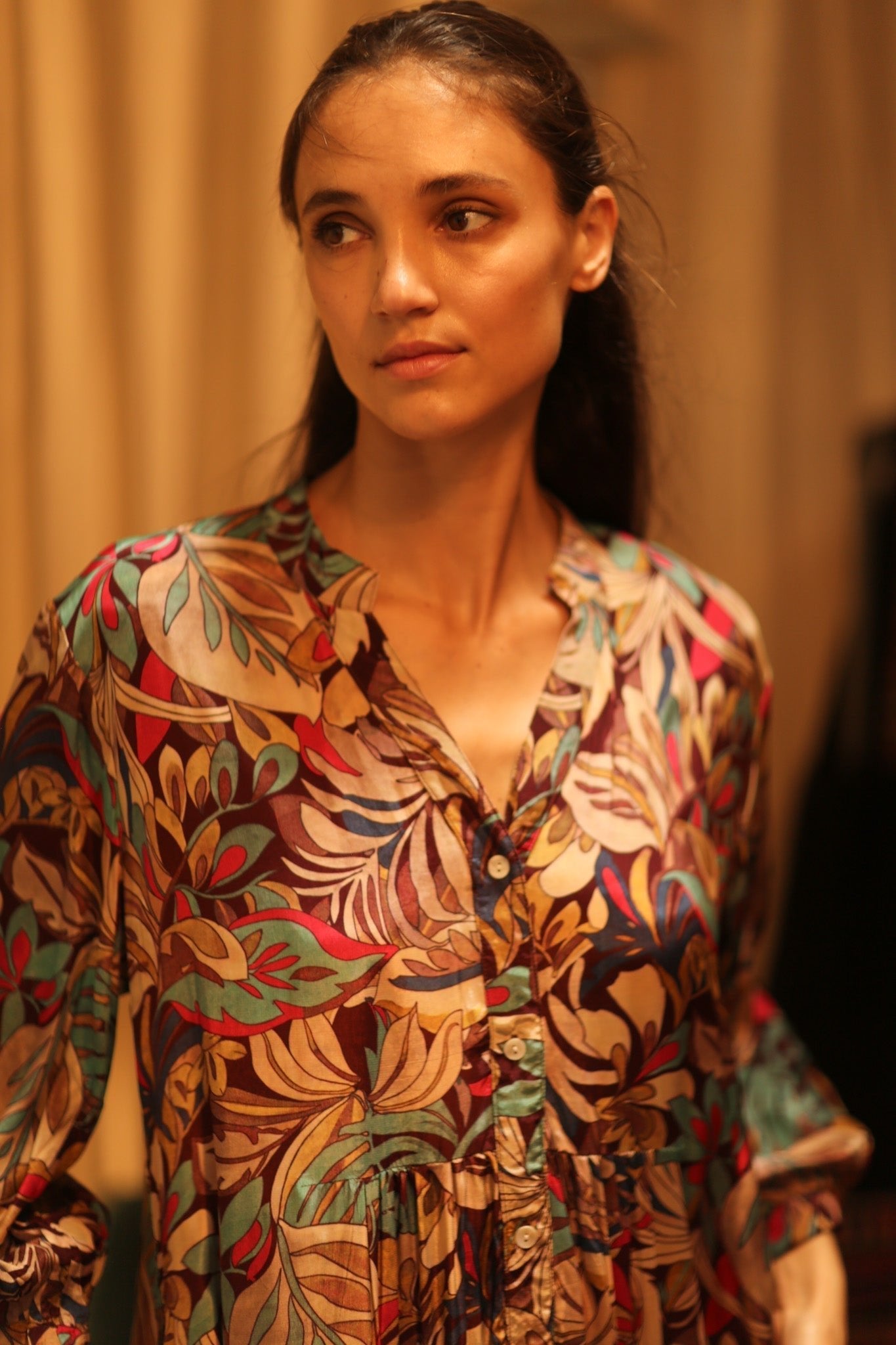 SILK DRESS SUSIE BROWN JUNGLE FEVER - MOMO STUDIO BERLIN - Berlin Concept Store - sustainable & ethical fashion