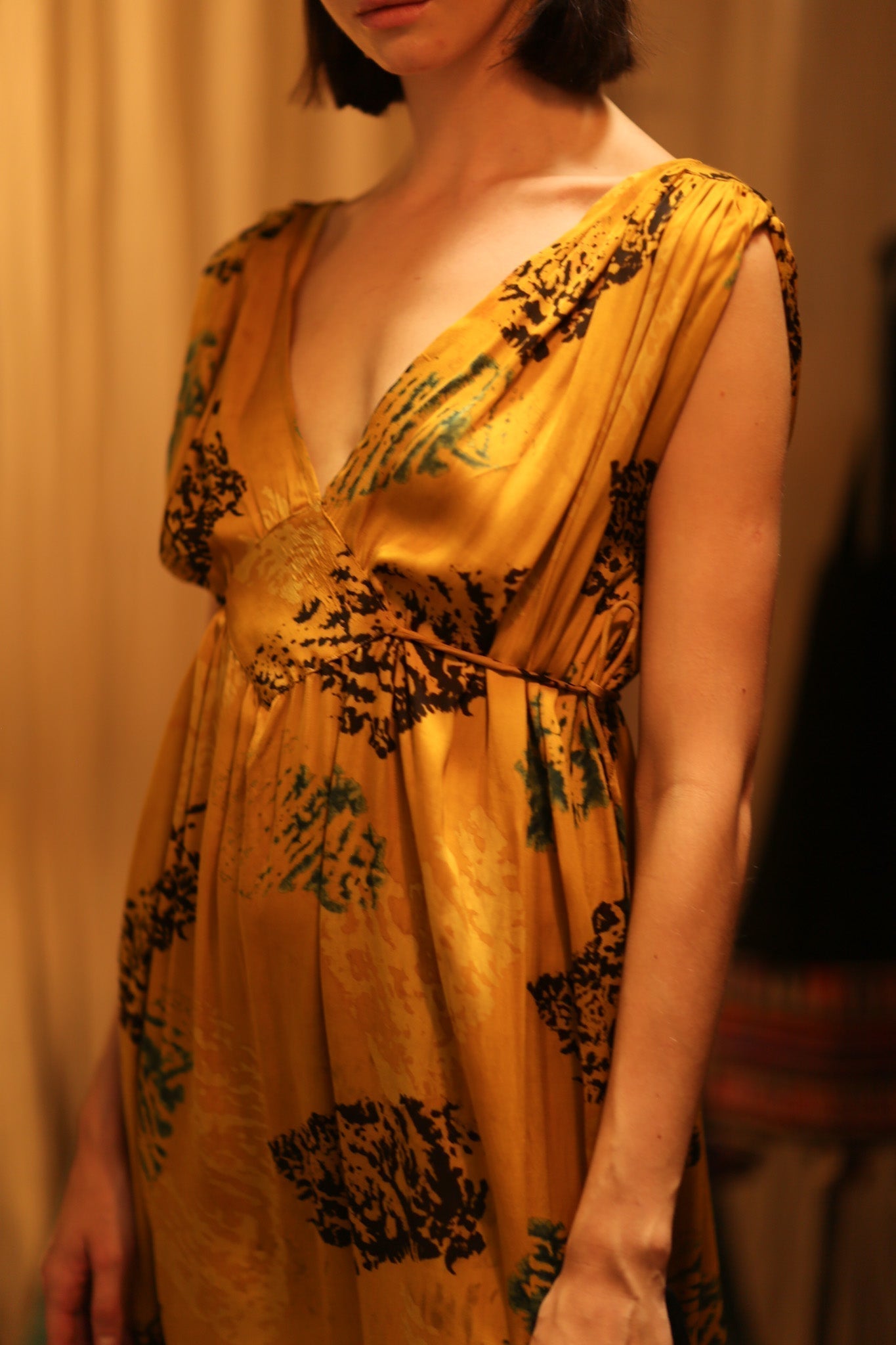 SILK DRESS VICTORIA YELLOW ARTIST - MOMO STUDIO BERLIN - Berlin Concept Store - sustainable & ethical fashion