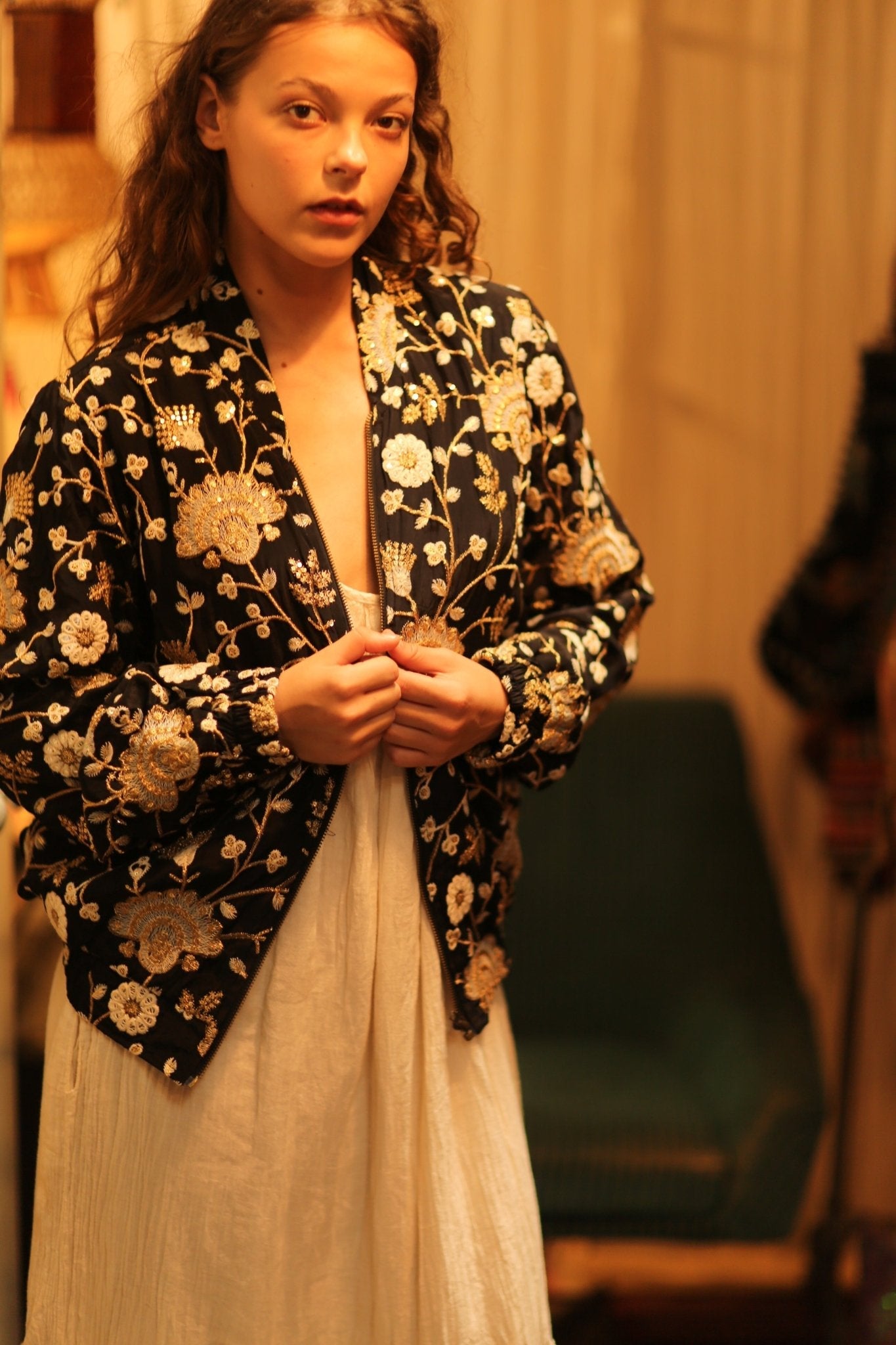 SILK EMBROIDERED BOMBER JACKET ANCHA LISA - MOMO STUDIO BERLIN - Berlin Concept Store - sustainable & ethical fashion