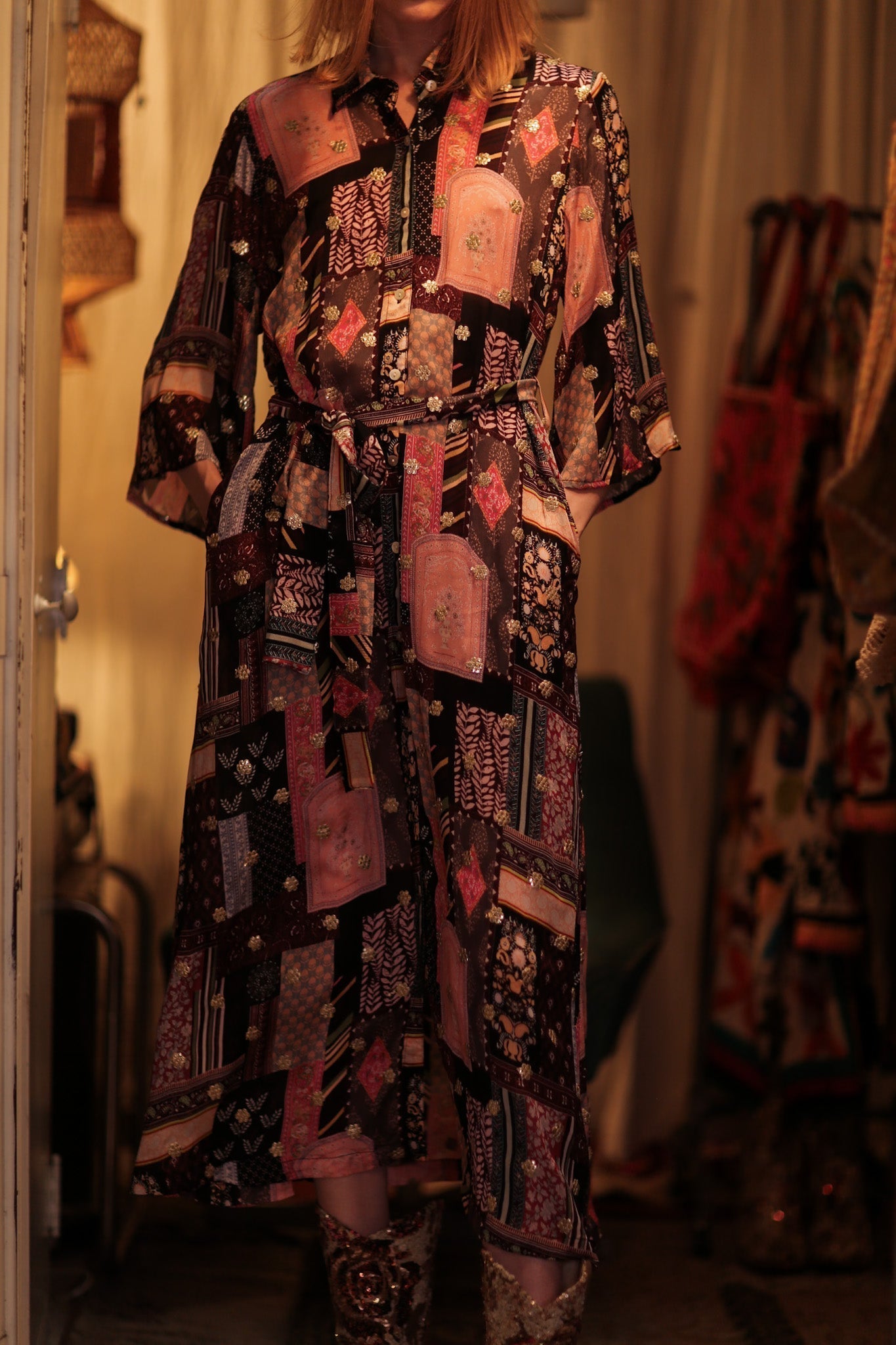 SILK EMBROIDERED DRESS RUTH INDIA - MOMO STUDIO BERLIN - Berlin Concept Store - sustainable & ethical fashion
