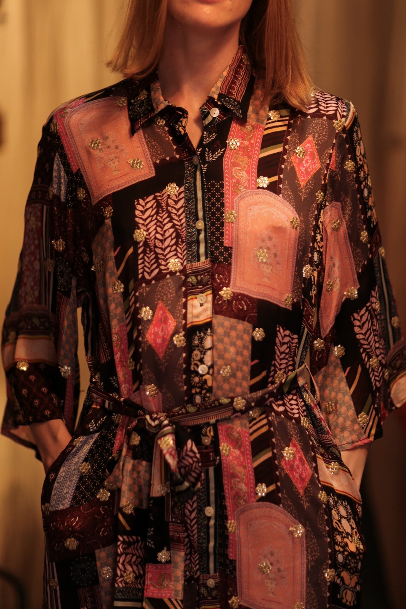SILK EMBROIDERED DRESS RUTH INDIA - MOMO STUDIO BERLIN - Berlin Concept Store - sustainable & ethical fashion