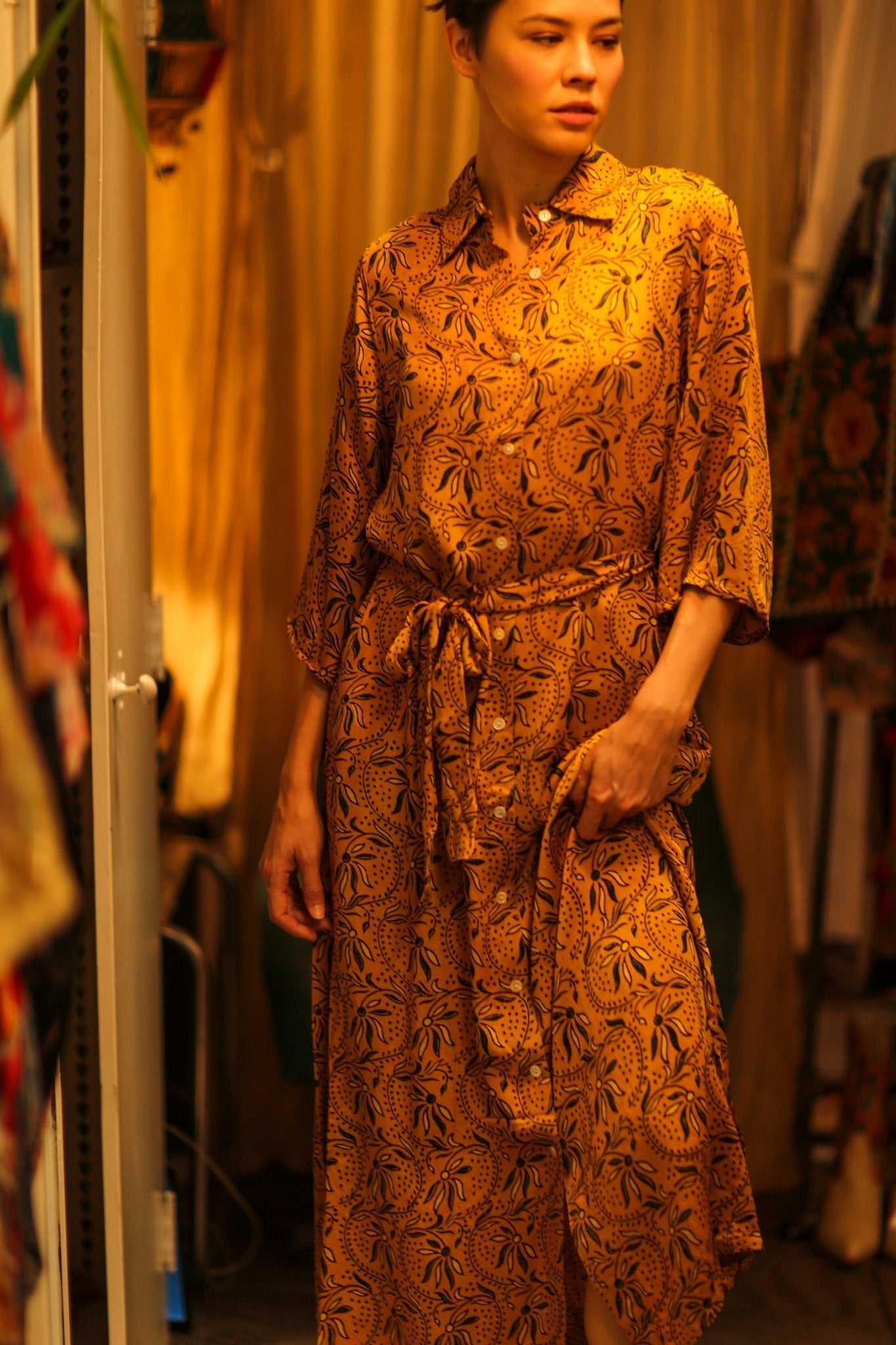 SILK HAND BLOCK PRINT DINA - MOMO STUDIO BERLIN - Berlin Concept Store - sustainable & ethical fashion