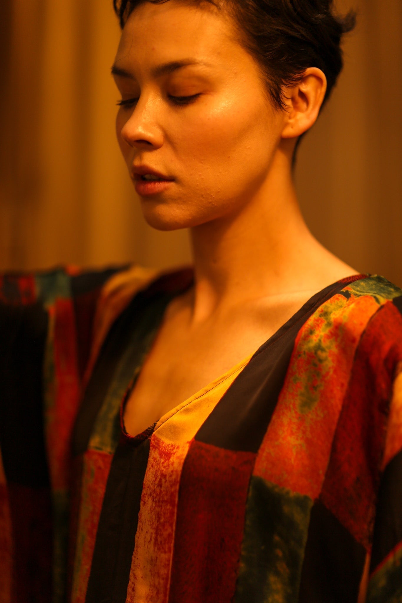 SILK HAND BLOCK PRINT KAFTAN KLARA - MOMO STUDIO BERLIN - Berlin Concept Store - sustainable & ethical fashion