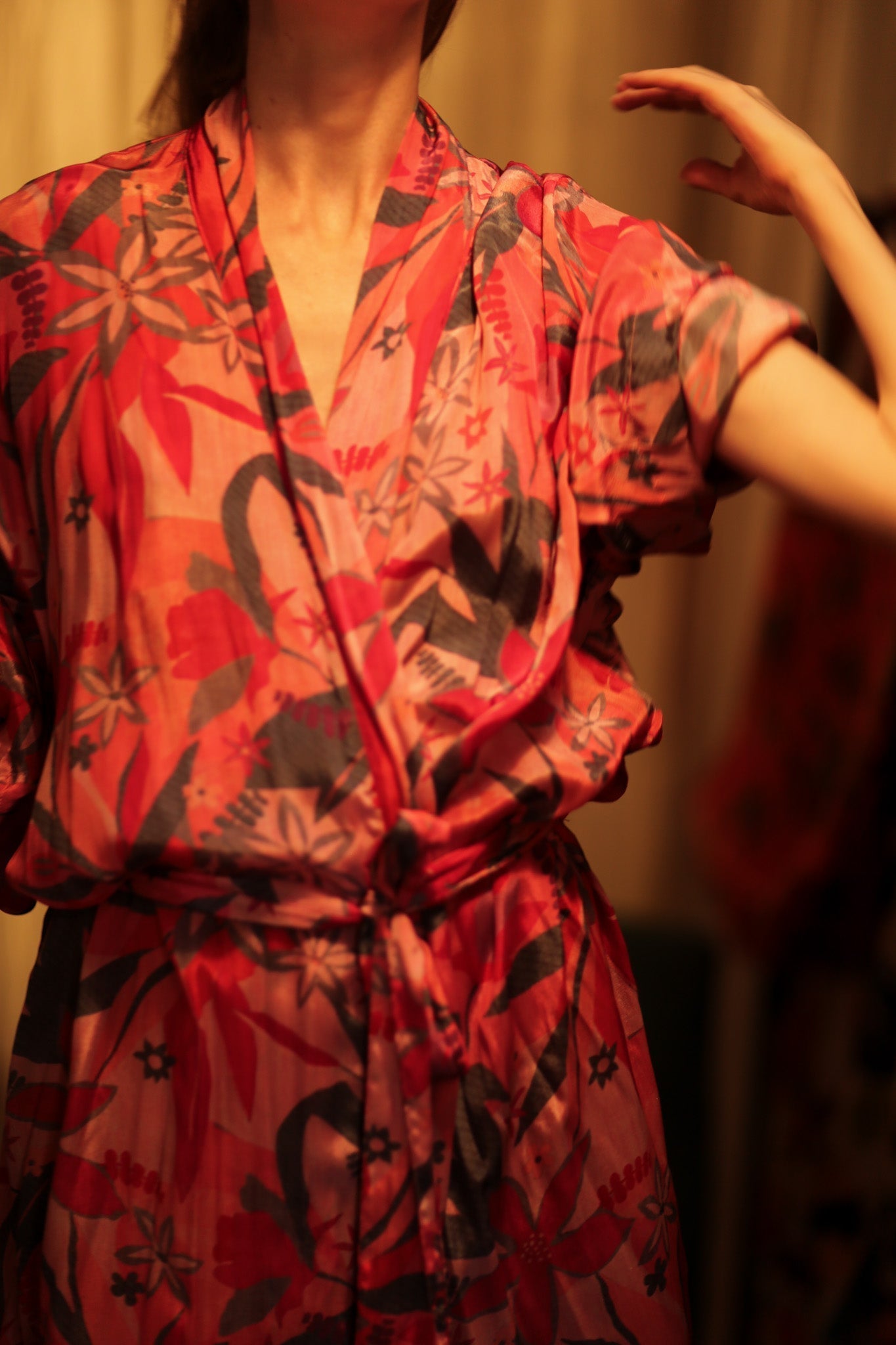 SILK KIMONO PINK JUNGLE - MOMO STUDIO BERLIN - Berlin Concept Store - sustainable & ethical fashion