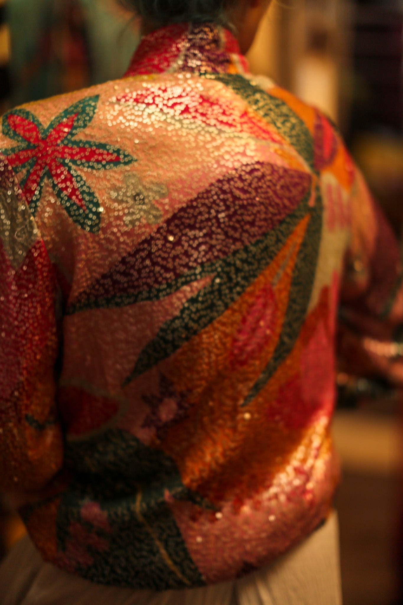 SILK SEQUIN EMBROIDERED BOMBER JACKET BANOU - MOMO STUDIO BERLIN - Berlin Concept Store - sustainable & ethical fashion