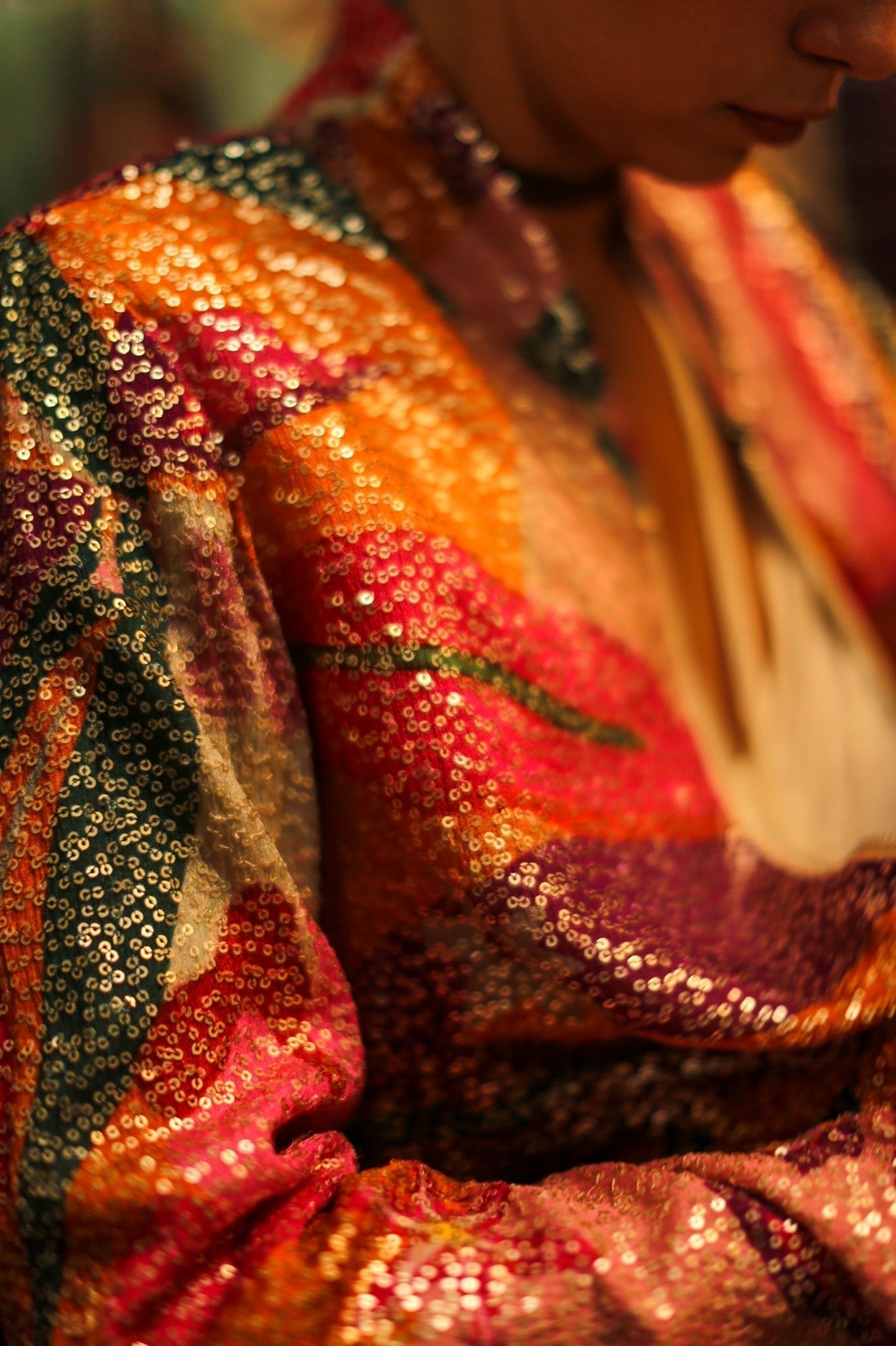 SILK SEQUIN EMBROIDERED BOMBER JACKET BANOU - MOMO STUDIO BERLIN - Berlin Concept Store - sustainable & ethical fashion