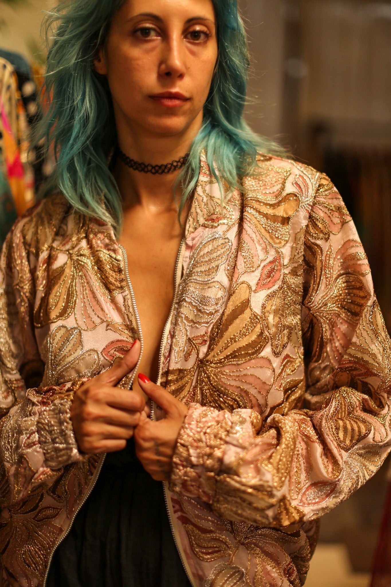SILK SEQUIN EMBROIDERED BOMBER JACKET JUDE - MOMO STUDIO BERLIN - Berlin Concept Store - sustainable & ethical fashion