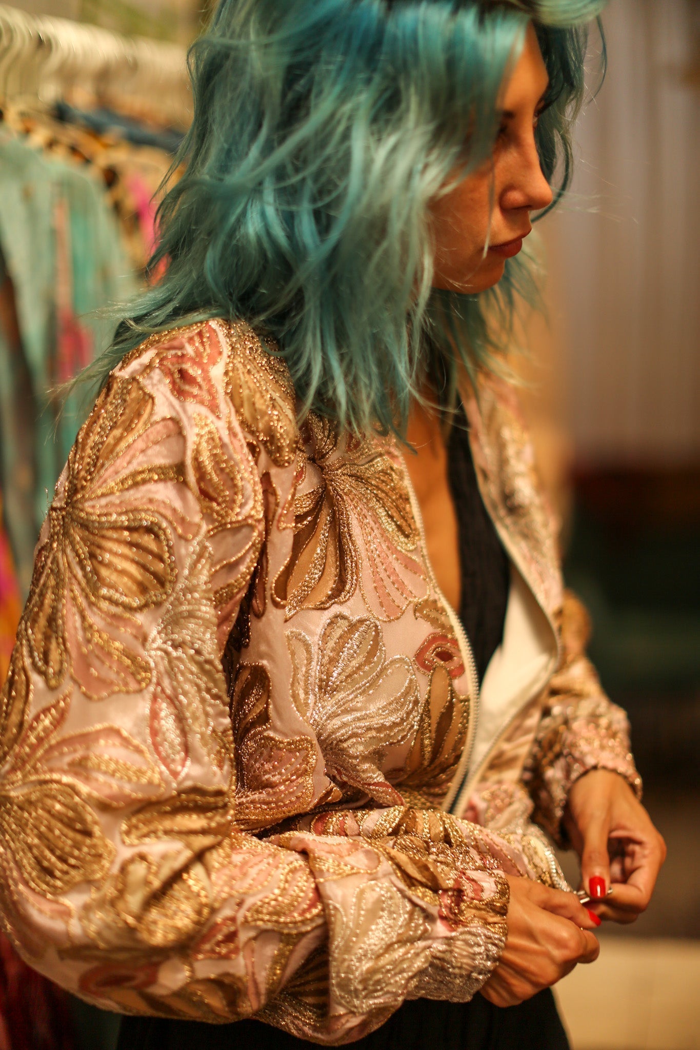 SILK SEQUIN EMBROIDERED BOMBER JACKET JUDE - MOMO STUDIO BERLIN - Berlin Concept Store - sustainable & ethical fashion