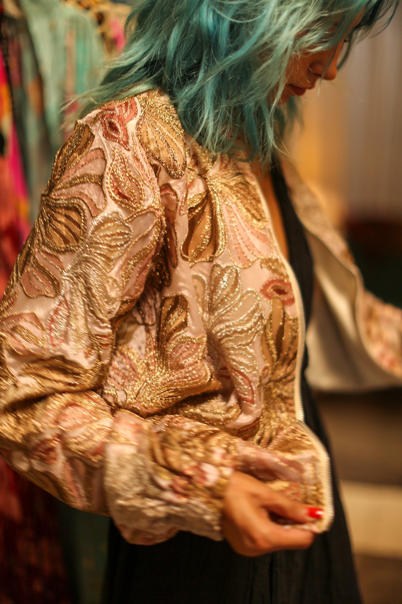 SILK SEQUIN EMBROIDERED BOMBER JACKET JUDE - MOMO STUDIO BERLIN - Berlin Concept Store - sustainable & ethical fashion