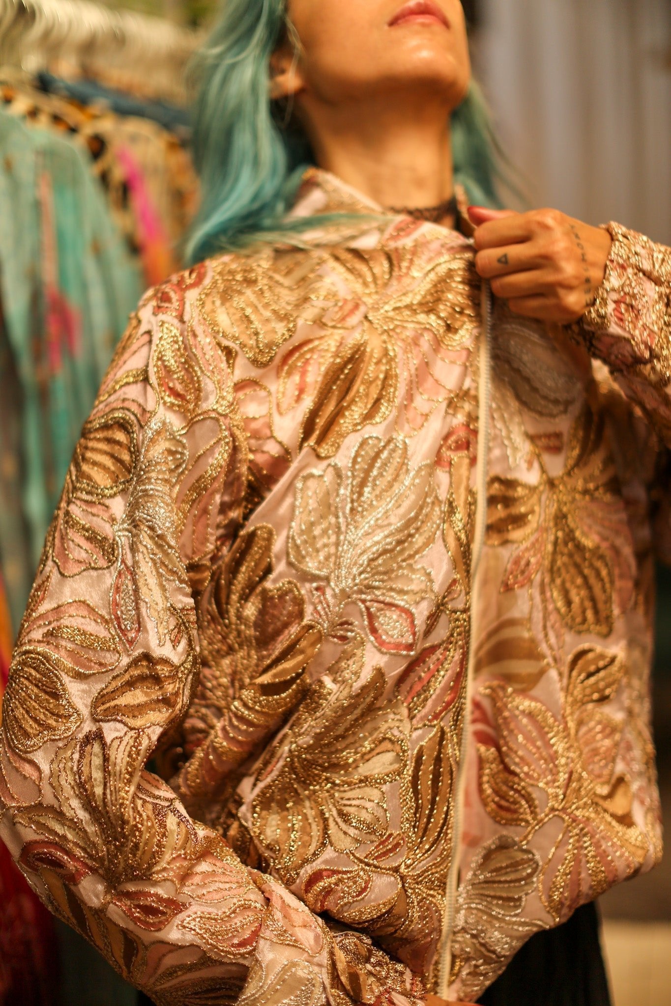 SILK SEQUIN EMBROIDERED BOMBER JACKET JUDE - MOMO STUDIO BERLIN - Berlin Concept Store - sustainable & ethical fashion