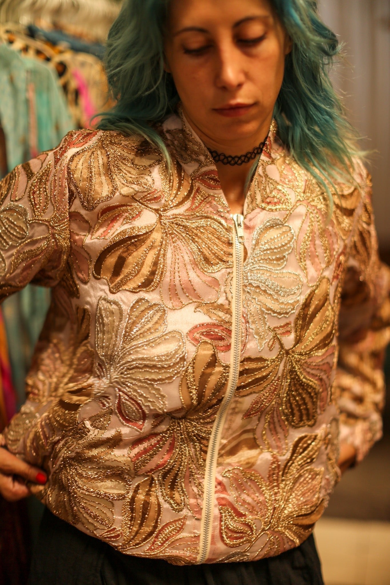 SILK SEQUIN EMBROIDERED BOMBER JACKET JUDE - MOMO STUDIO BERLIN - Berlin Concept Store - sustainable & ethical fashion