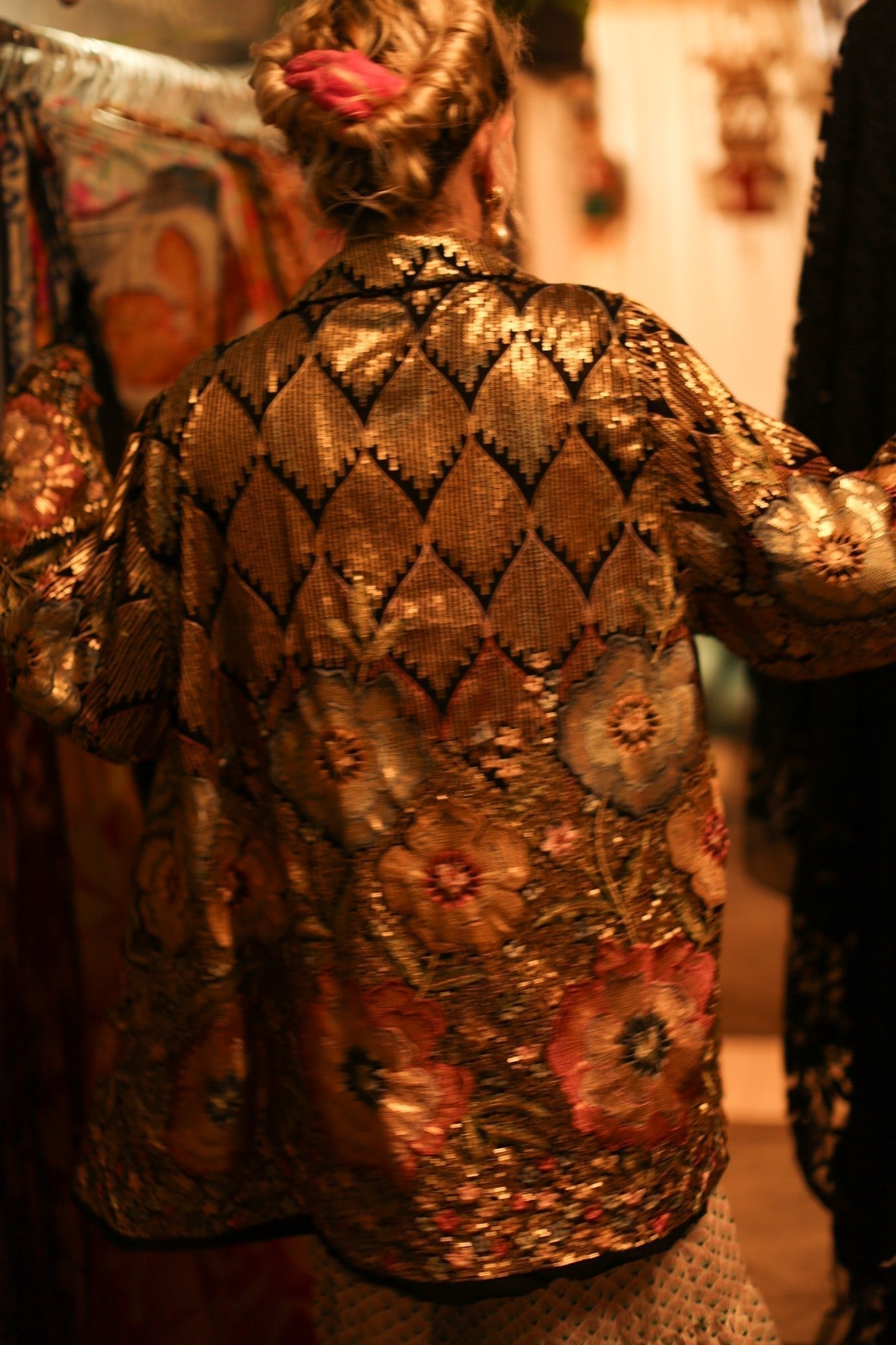 SILK SEQUIN EMBROIDERED KIMONO CECILIA - MOMO STUDIO BERLIN - Berlin Concept Store - sustainable & ethical fashion