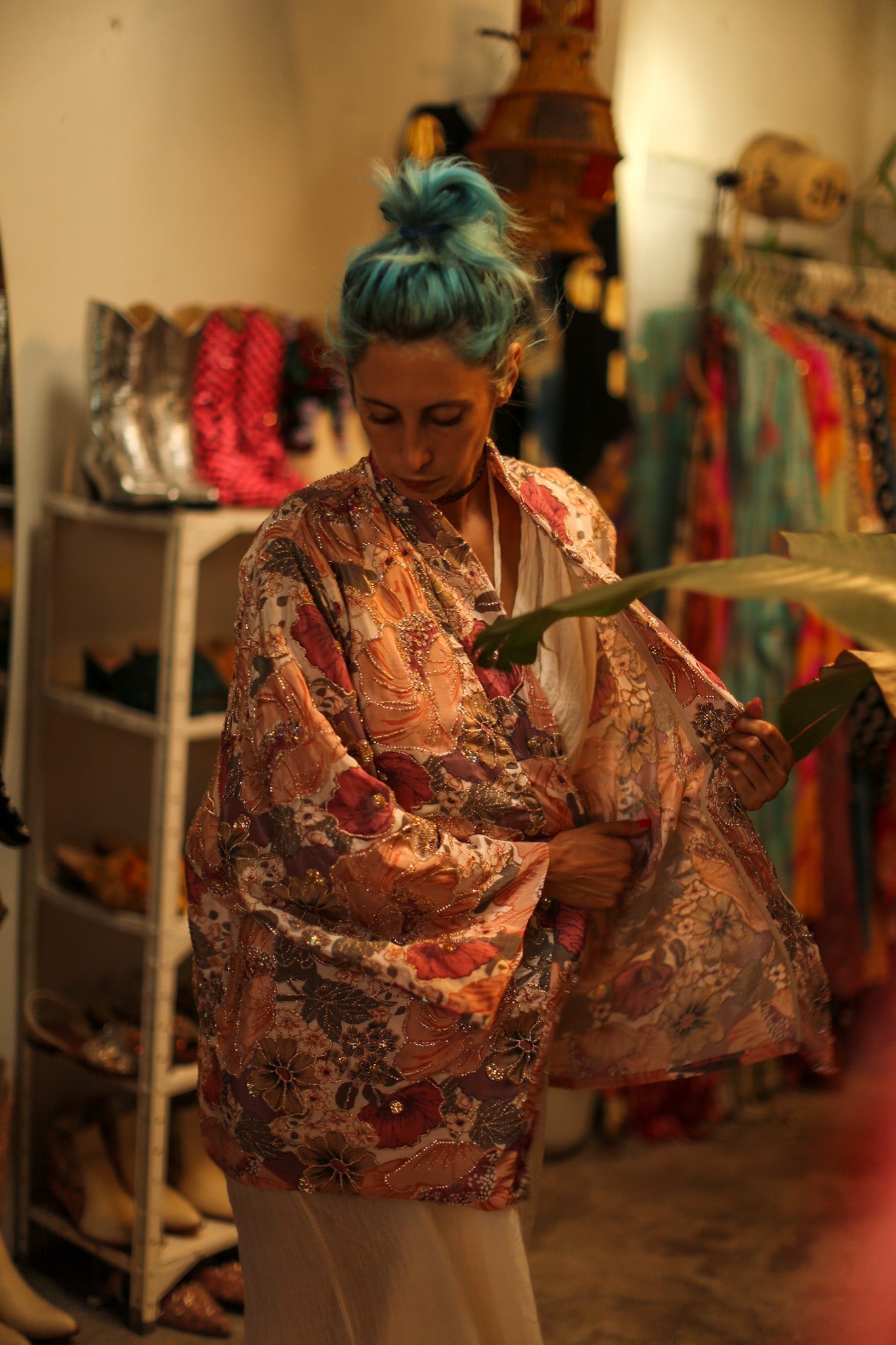 SILk SEQUIN EMBROIDERED KIMONO LUZI - MOMO STUDIO BERLIN - Berlin Concept Store - sustainable & ethical fashion