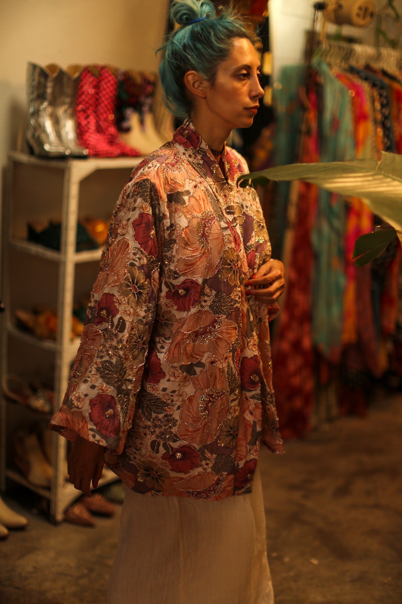 SILk SEQUIN EMBROIDERED KIMONO LUZI - MOMO STUDIO BERLIN - Berlin Concept Store - sustainable & ethical fashion