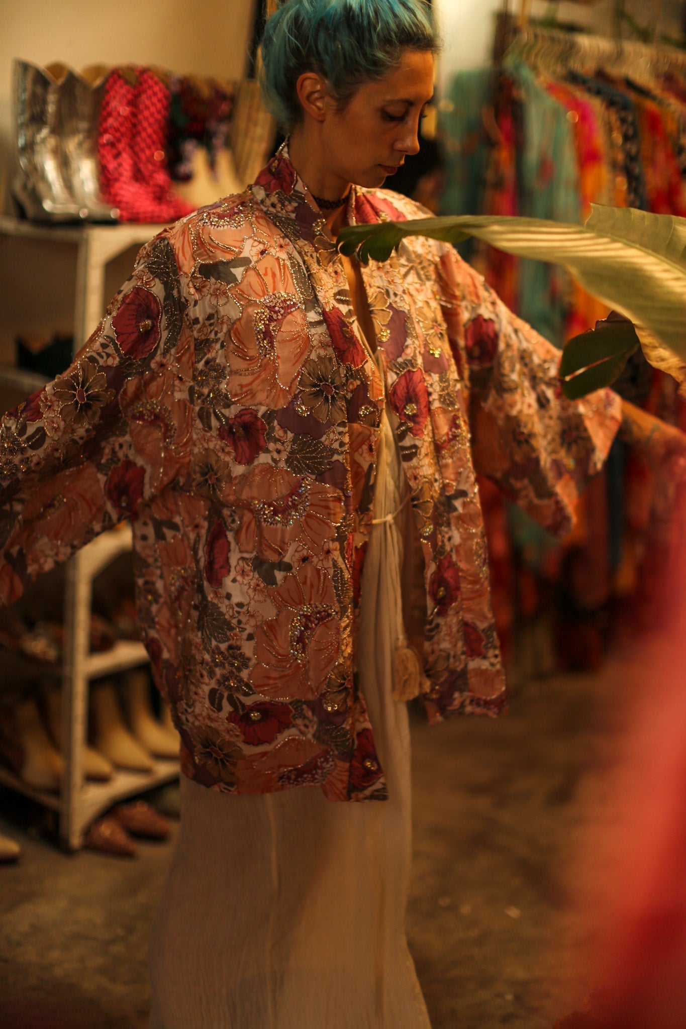 SILk SEQUIN EMBROIDERED KIMONO LUZI - MOMO STUDIO BERLIN - Berlin Concept Store - sustainable & ethical fashion