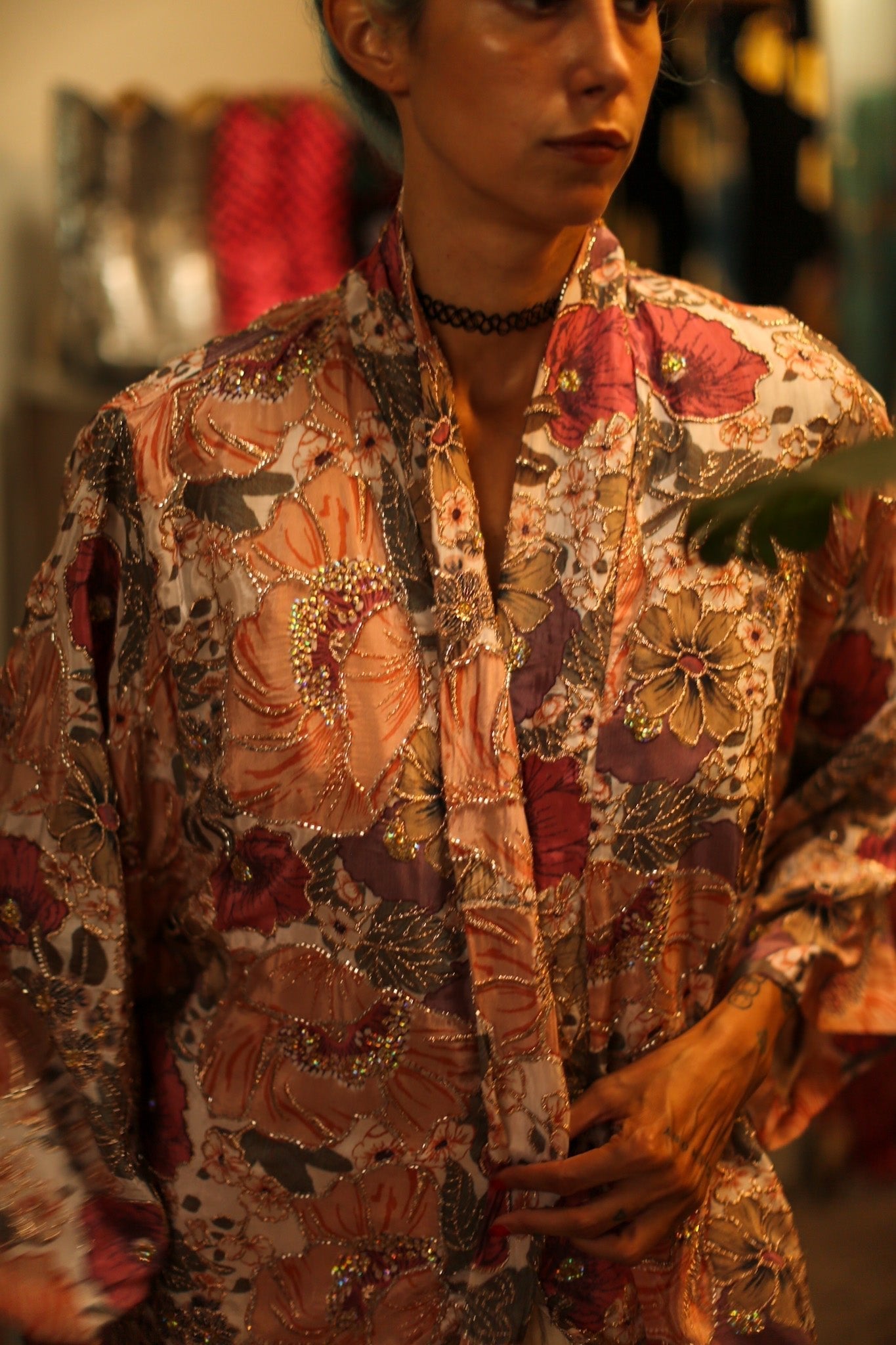 SILk SEQUIN EMBROIDERED KIMONO LUZI - MOMO STUDIO BERLIN - Berlin Concept Store - sustainable & ethical fashion