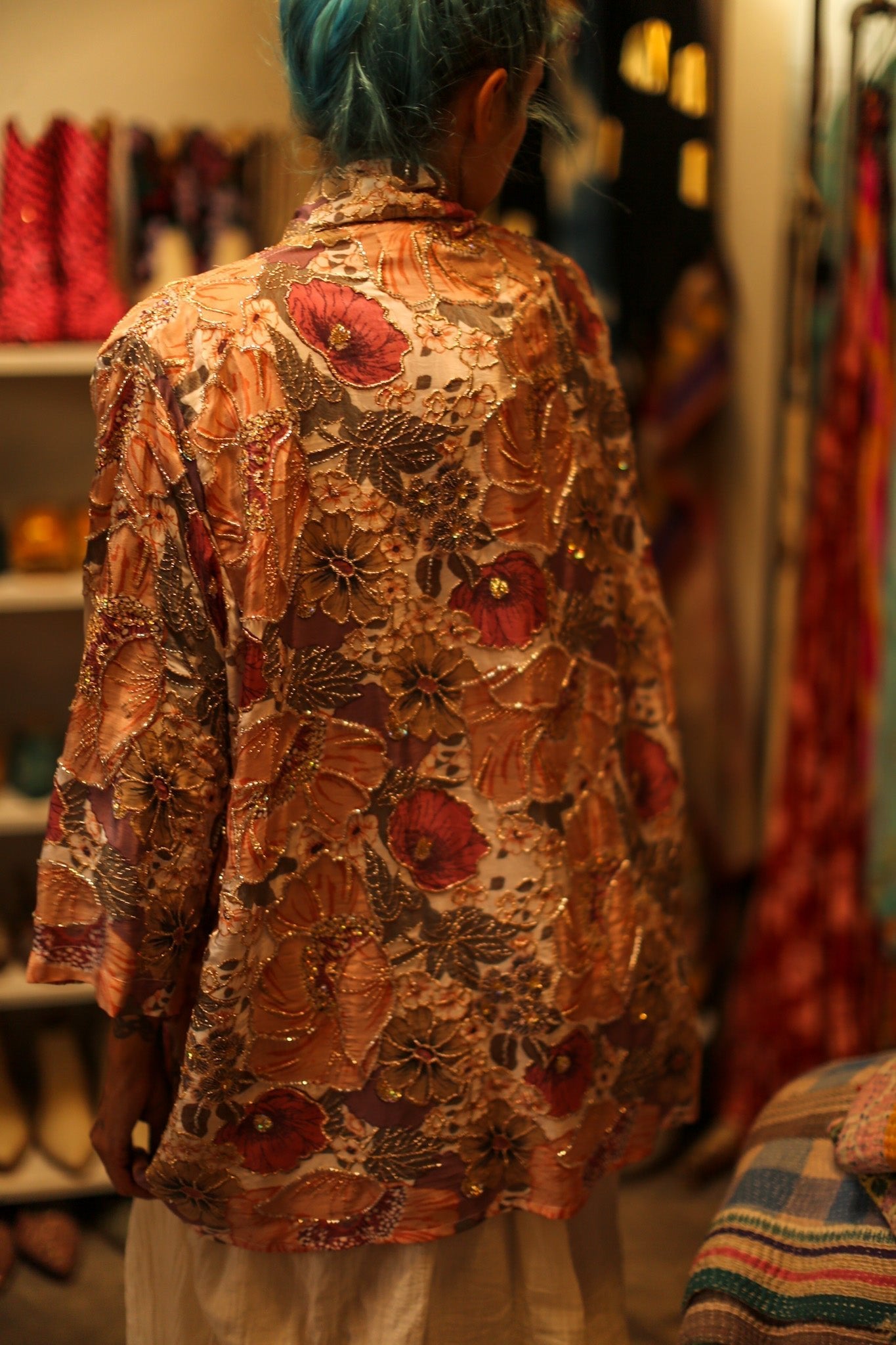 SILk SEQUIN EMBROIDERED KIMONO LUZI - MOMO STUDIO BERLIN - Berlin Concept Store - sustainable & ethical fashion