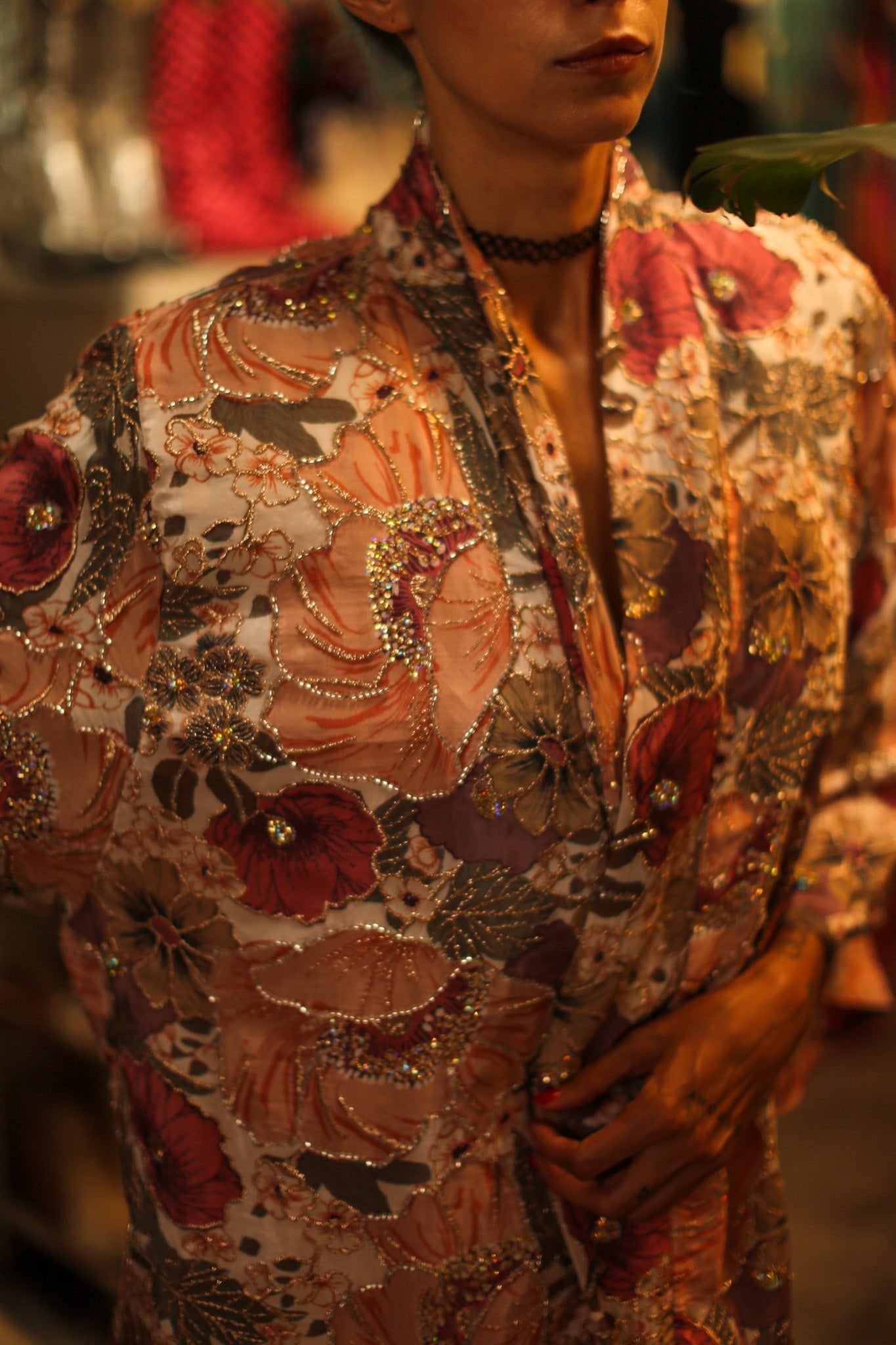 SILk SEQUIN EMBROIDERED KIMONO LUZI - MOMO STUDIO BERLIN - Berlin Concept Store - sustainable & ethical fashion