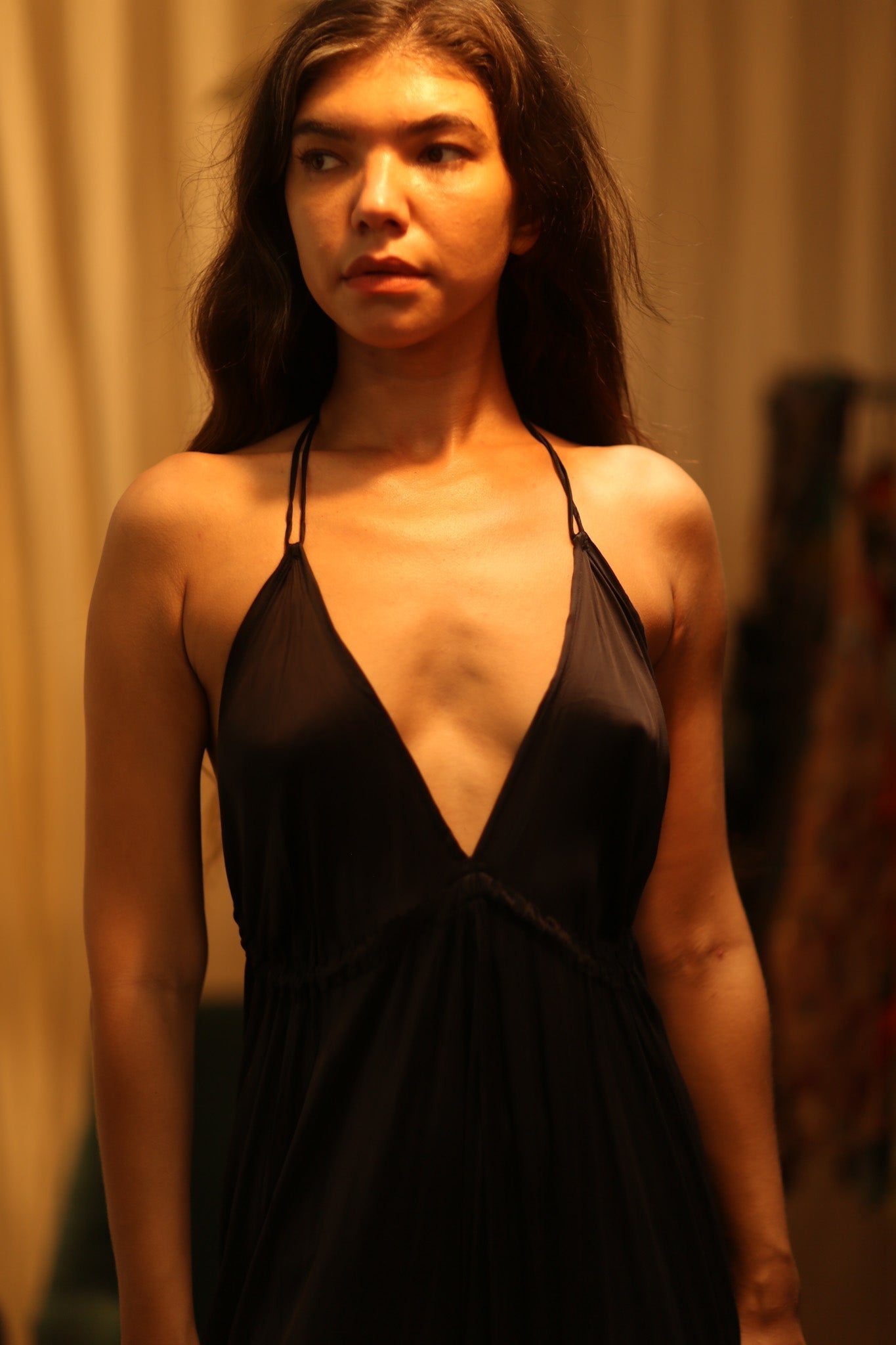 SILK STRAP DRESS HANNAH SOLID BLACK - MOMO STUDIO BERLIN - Berlin Concept Store - sustainable & ethical fashion