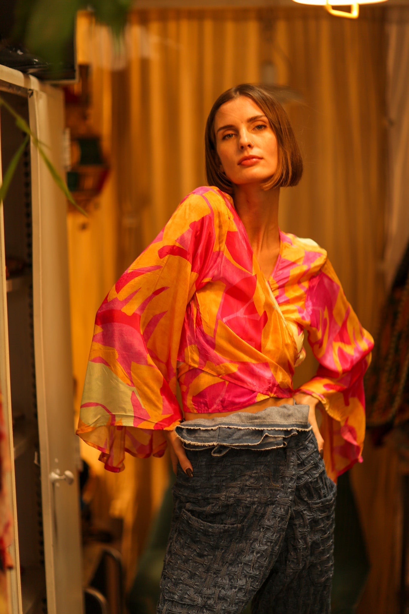 SILK WRAP TOP AURELIA URA - MOMO STUDIO BERLIN - Berlin Concept Store - sustainable & ethical fashion