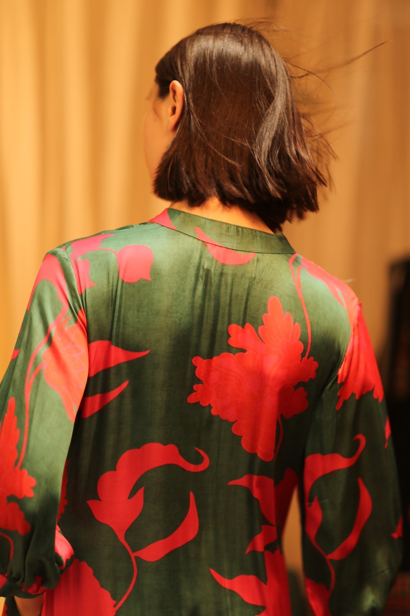 SUSIE SILK DRESS PINK VINES - MOMO STUDIO BERLIN - Berlin Concept Store - sustainable & ethical fashion