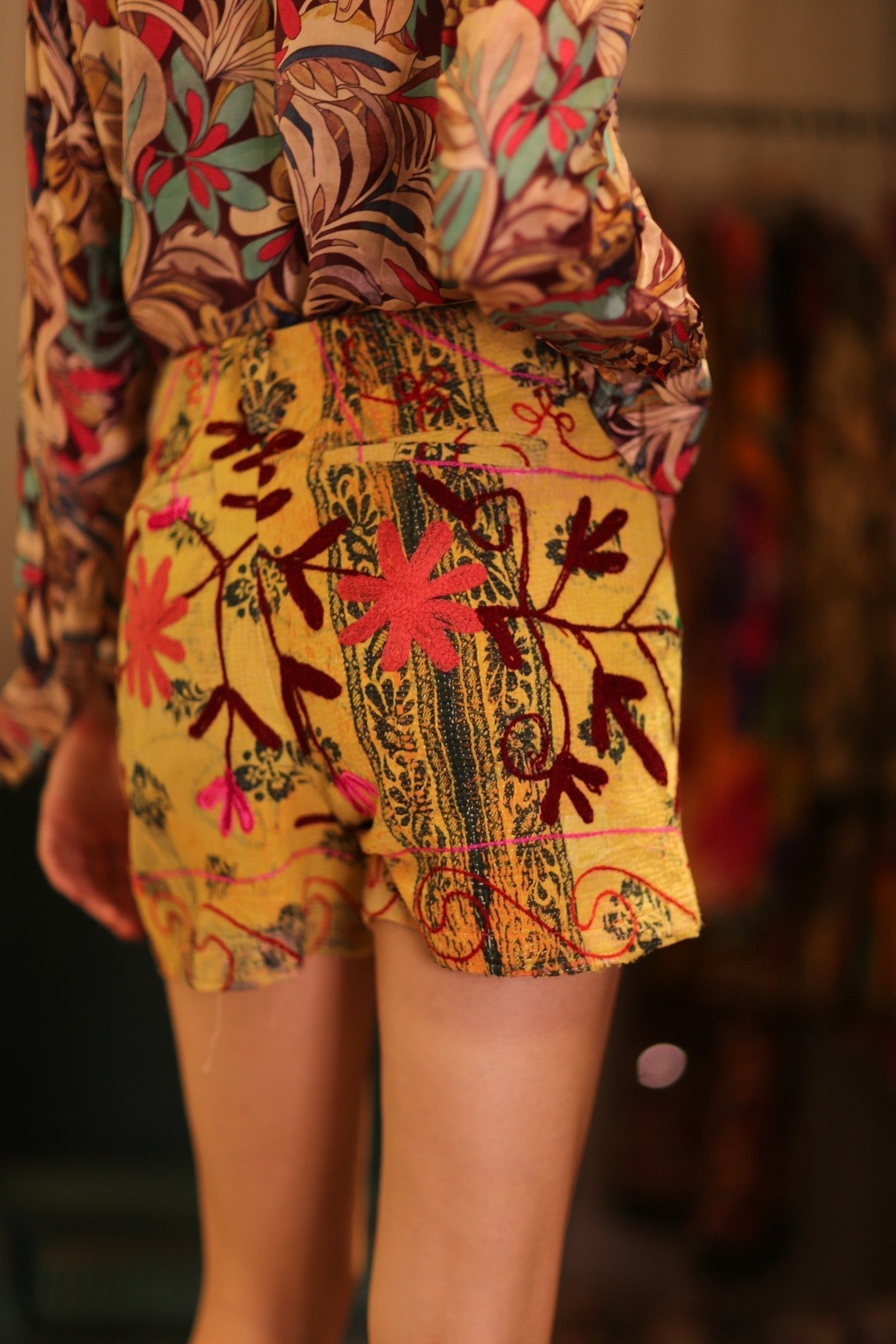 SUZANI SHORTS RAYA YELLOW BARTA - MOMO STUDIO BERLIN - Berlin Concept Store - sustainable & ethical fashion