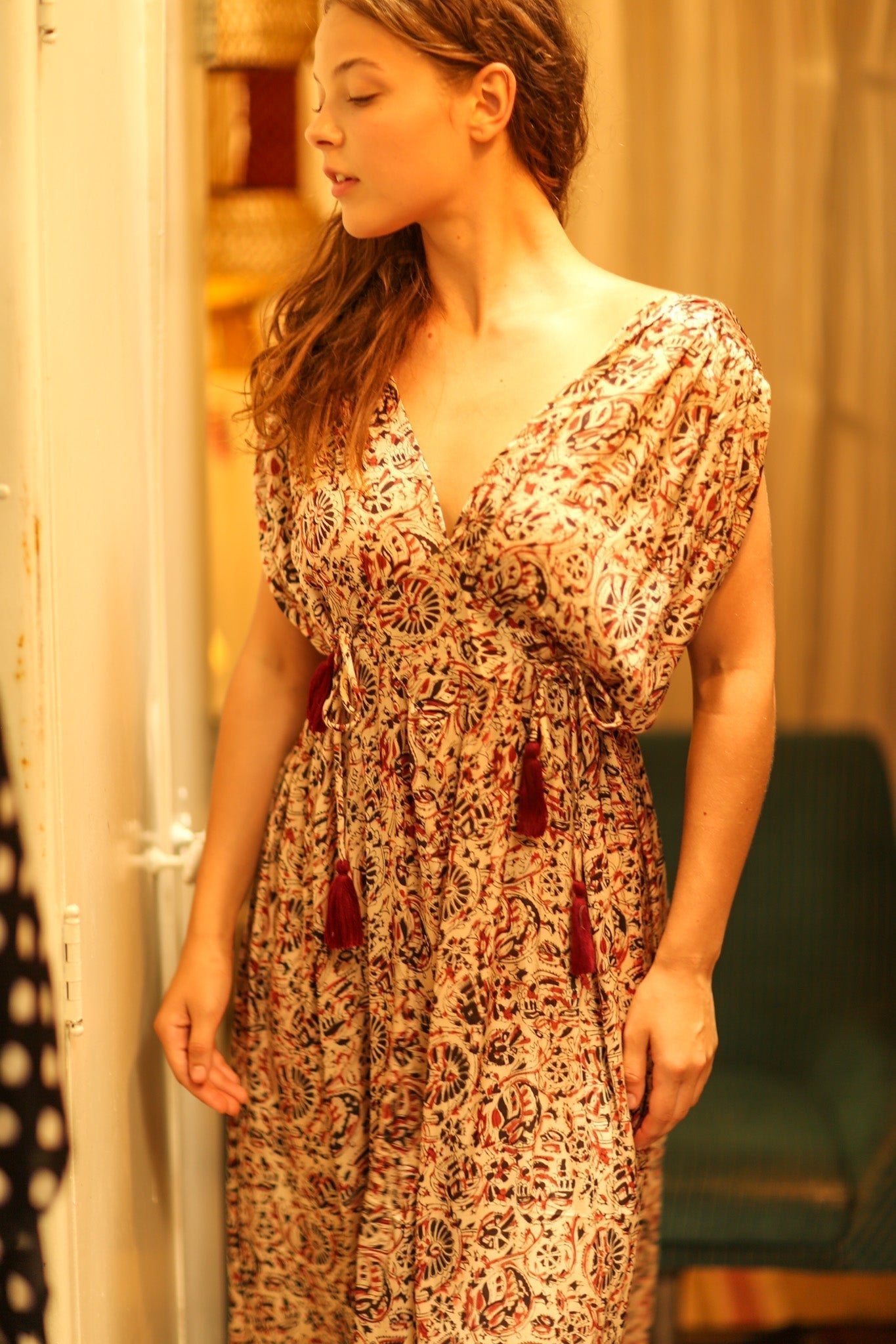VICTORIA DRESS SILK CIRCUS RED - MOMO STUDIO BERLIN - Berlin Concept Store - sustainable & ethical fashion