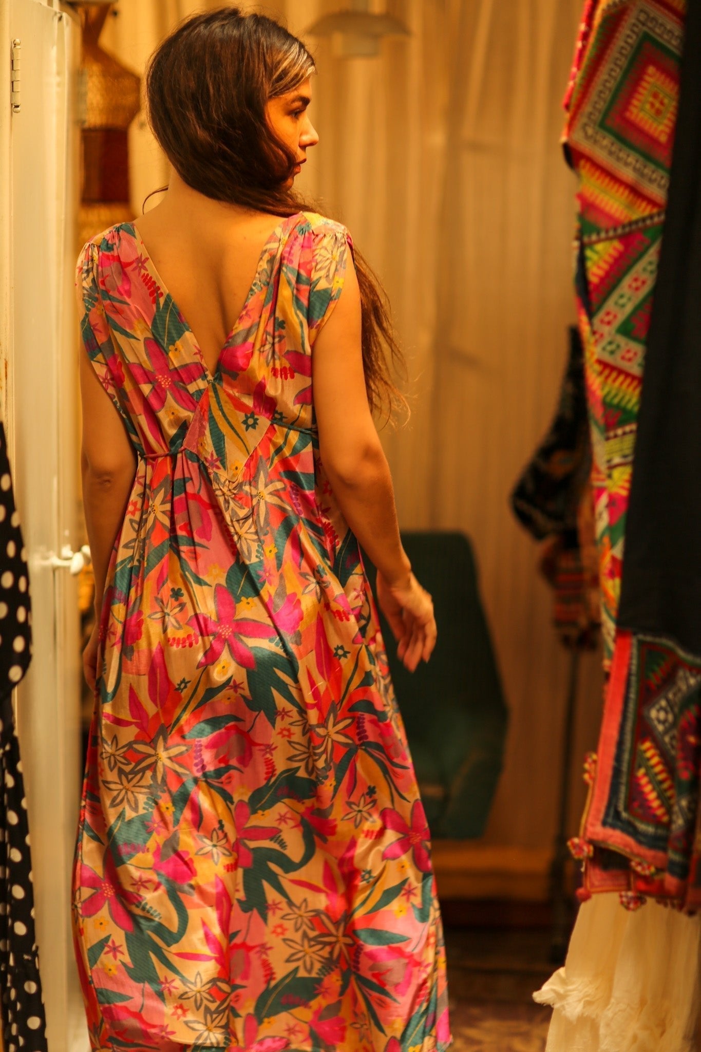 VICTORIA SILK DRESS FLOWER BOMB - MOMO STUDIO BERLIN - Berlin Concept Store - sustainable & ethical fashion